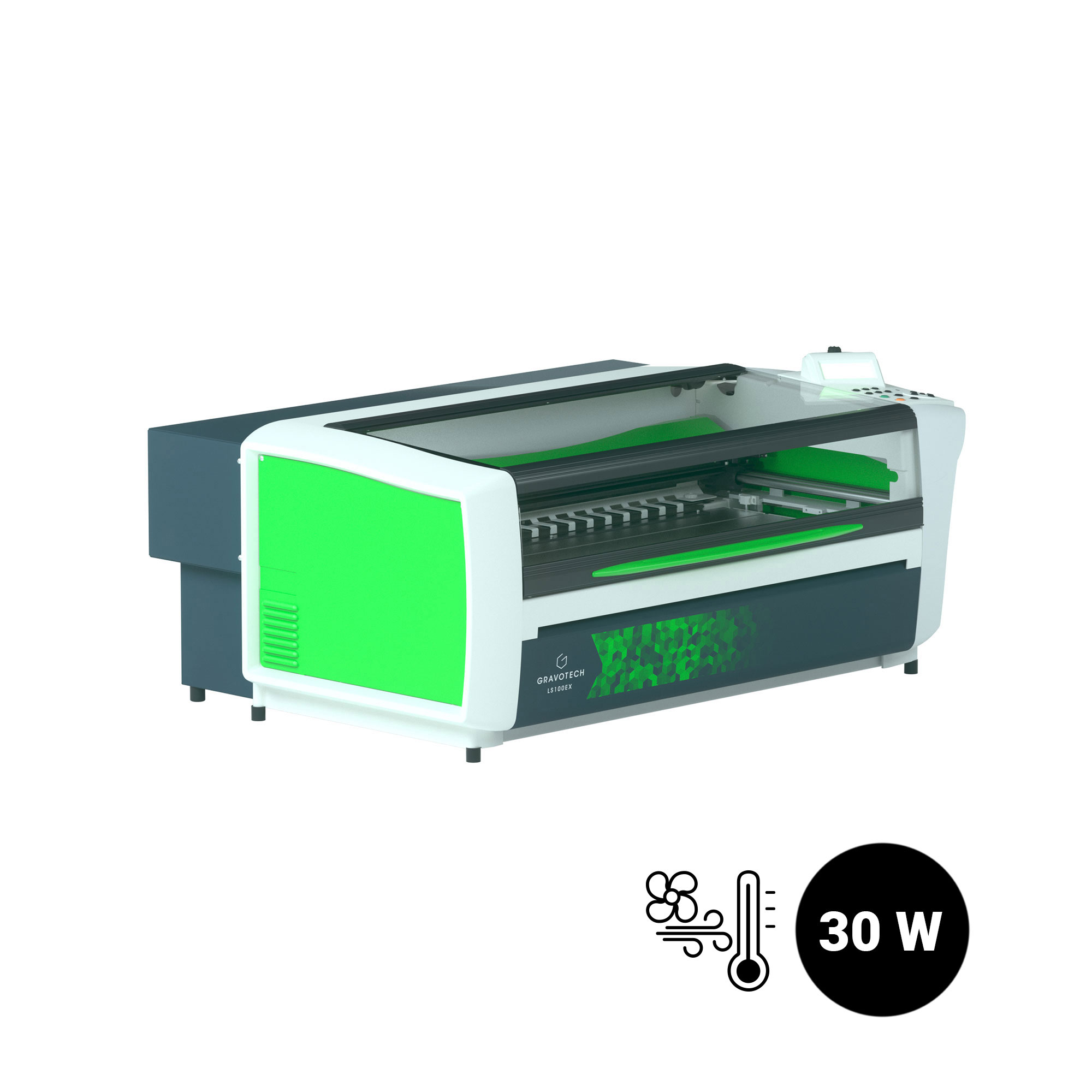 Gravotech LS100EX CO2 Graveur Laser, 30 watts Laser CO2 avec refroidissement par air