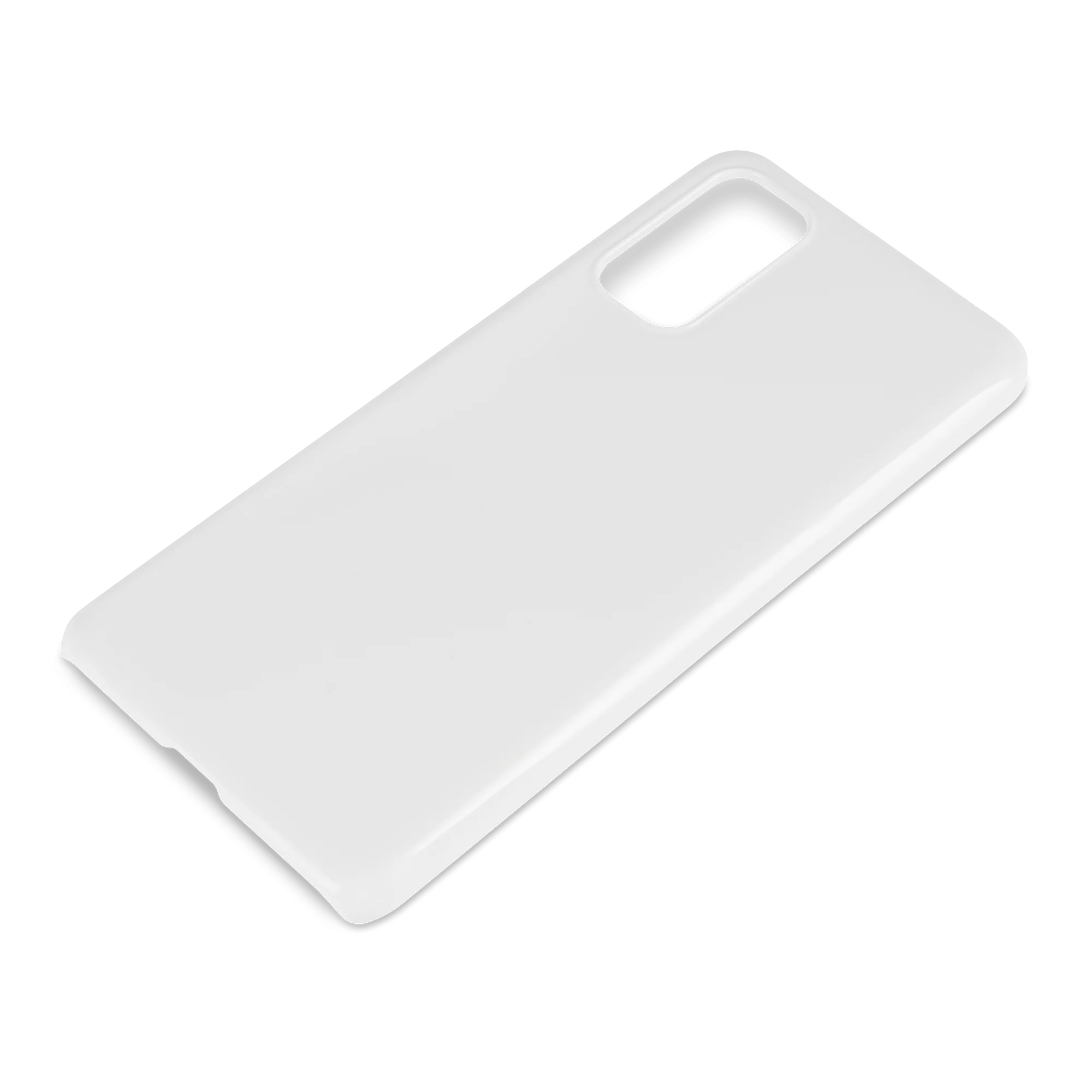 3D Premium Cover für Galaxy und iPhone, Farbe Weiß-glänzend und Farbe Weiß-matt