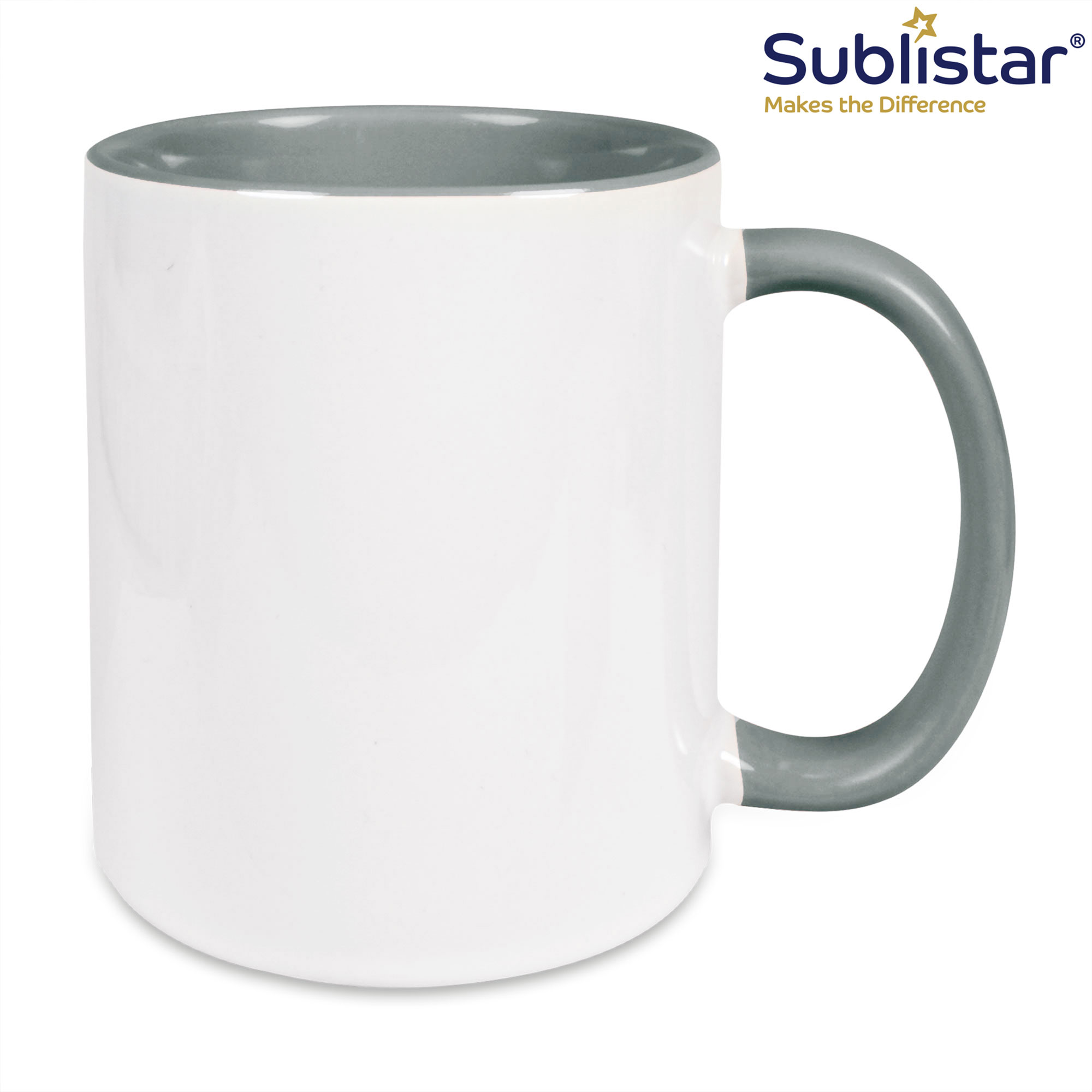 Keramiktasse TWO TONES & HANDLE 11oz, Sublistar®-Coating, div. Farben