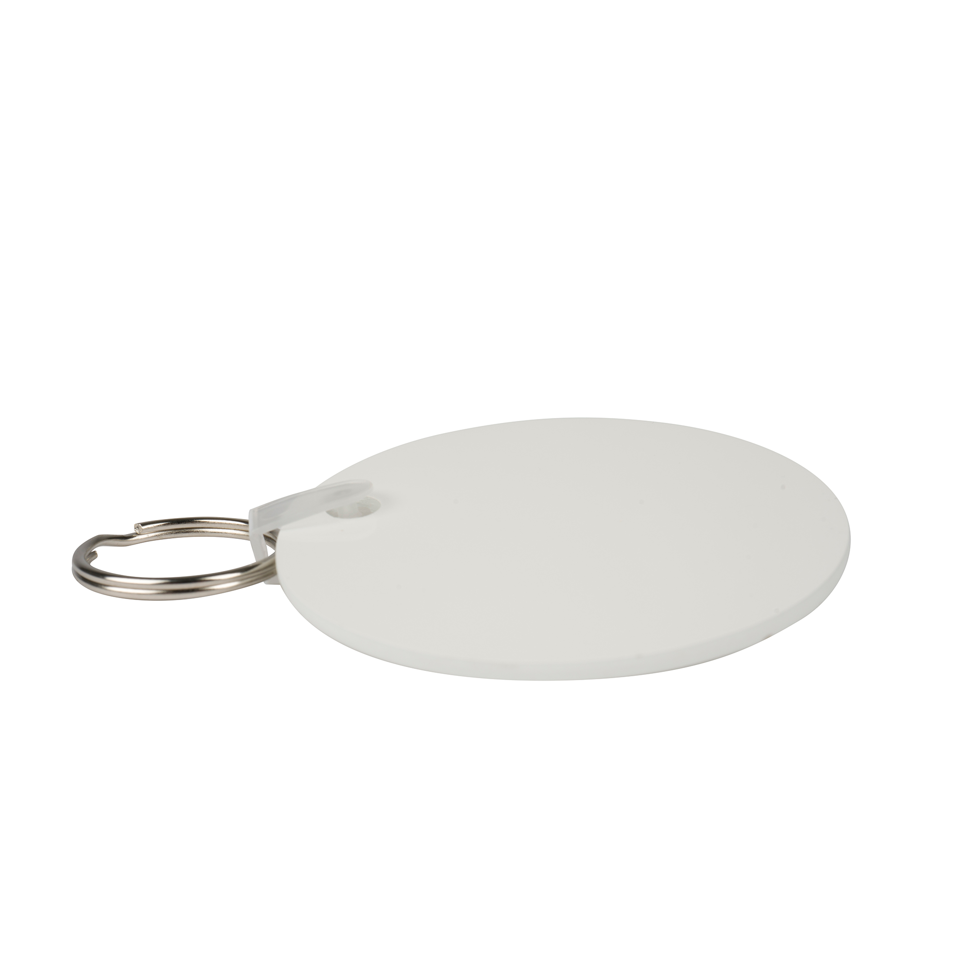 UNISUB Porte-clé Ø 60 mm  rond, blanc brillant, 50 pcs./carton