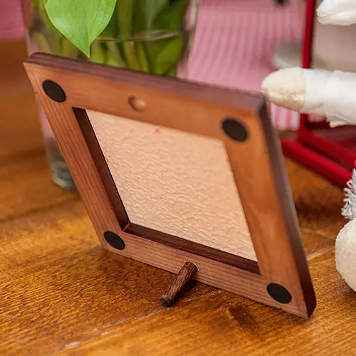 Holzrahmen dunkel, Größe 150 x 150 mm, für Fliese 108 x 108 mm