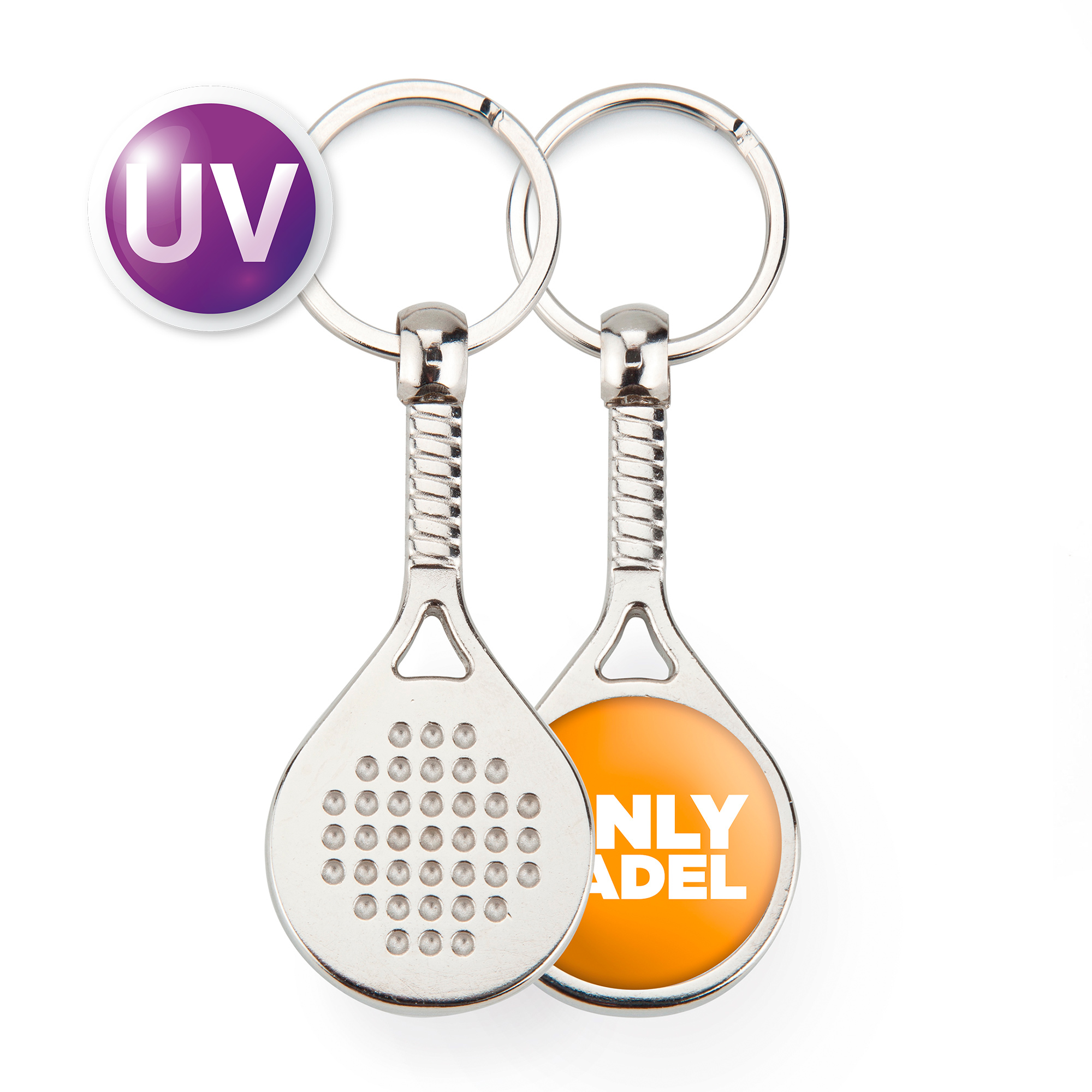 UV Druck Multiplexx Schlüsselanhänger, Metall, versch. Ausführungen