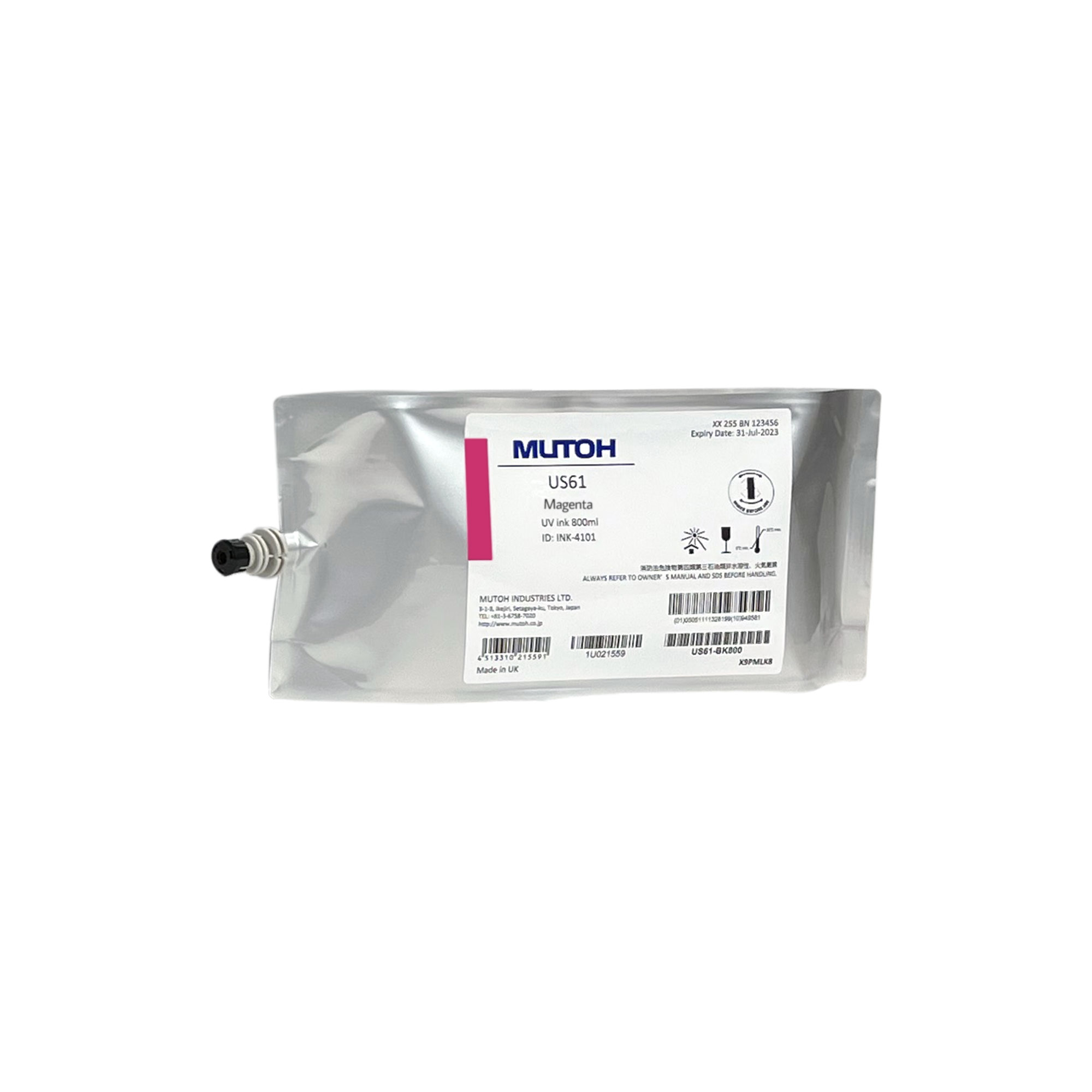 US61 Flex LED UV Ink, diverses couleurs, sachet de 880 ml