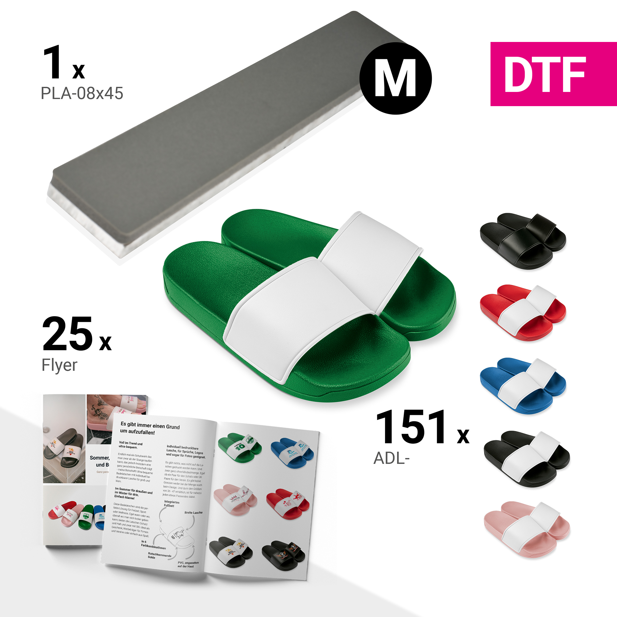 Startpaket Badelatschen, Medium, Beinhaltet folgende Artikel: