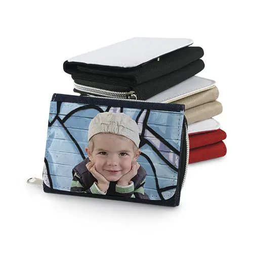 Portefeuille textile, diverses couleurs, taille 120 x 85 mm, 120 pcs./carton