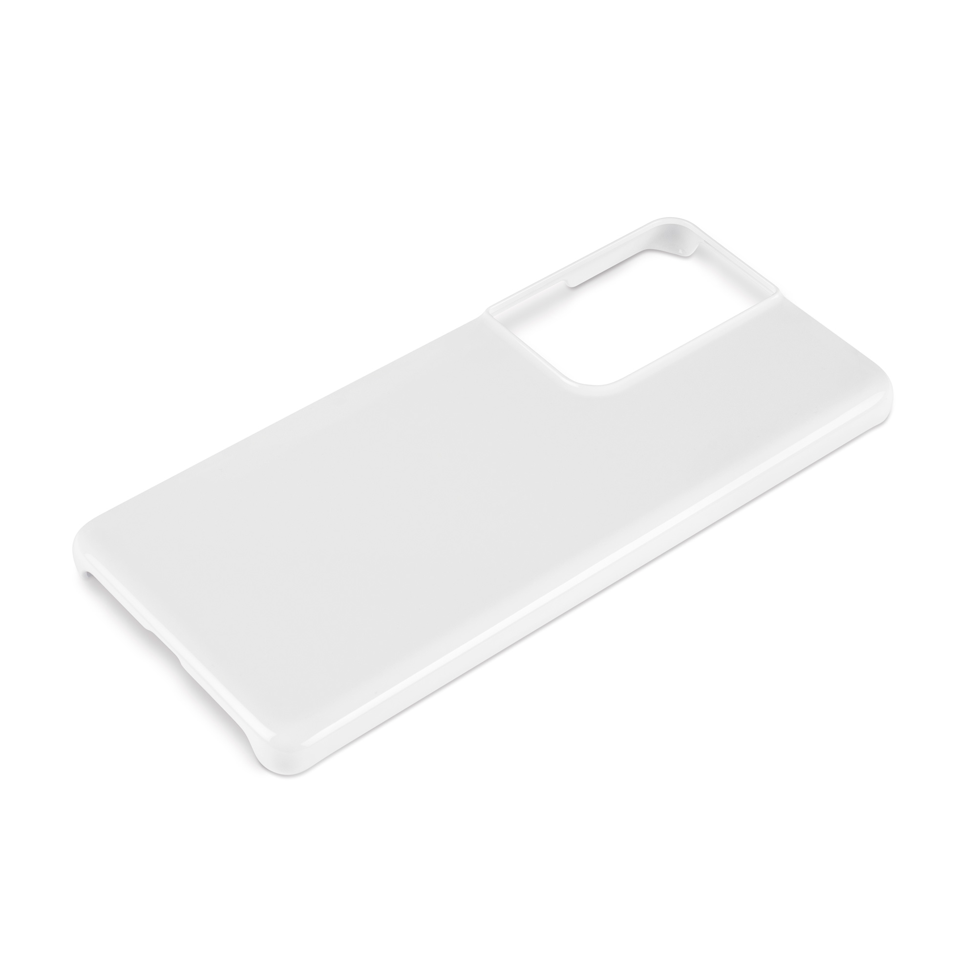 3D Premium Cover für Galaxy und iPhone, Farbe Weiß-glänzend und Farbe Weiß-matt