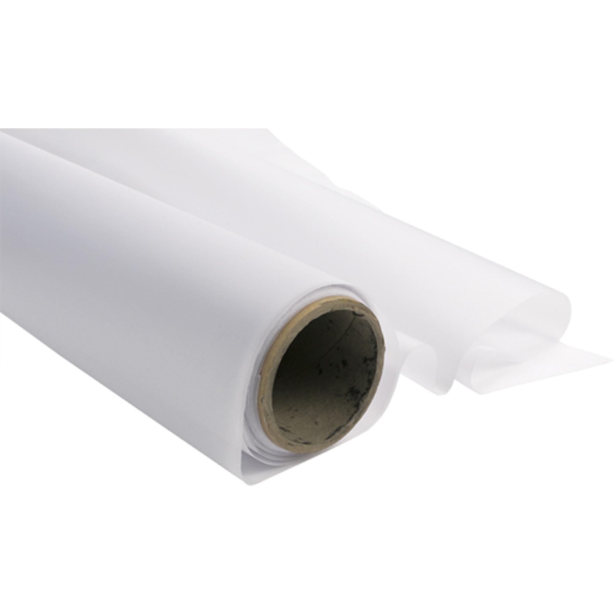 Polyesterstoff einseitig satiniert, Farbe Weiß, 157 cm breit