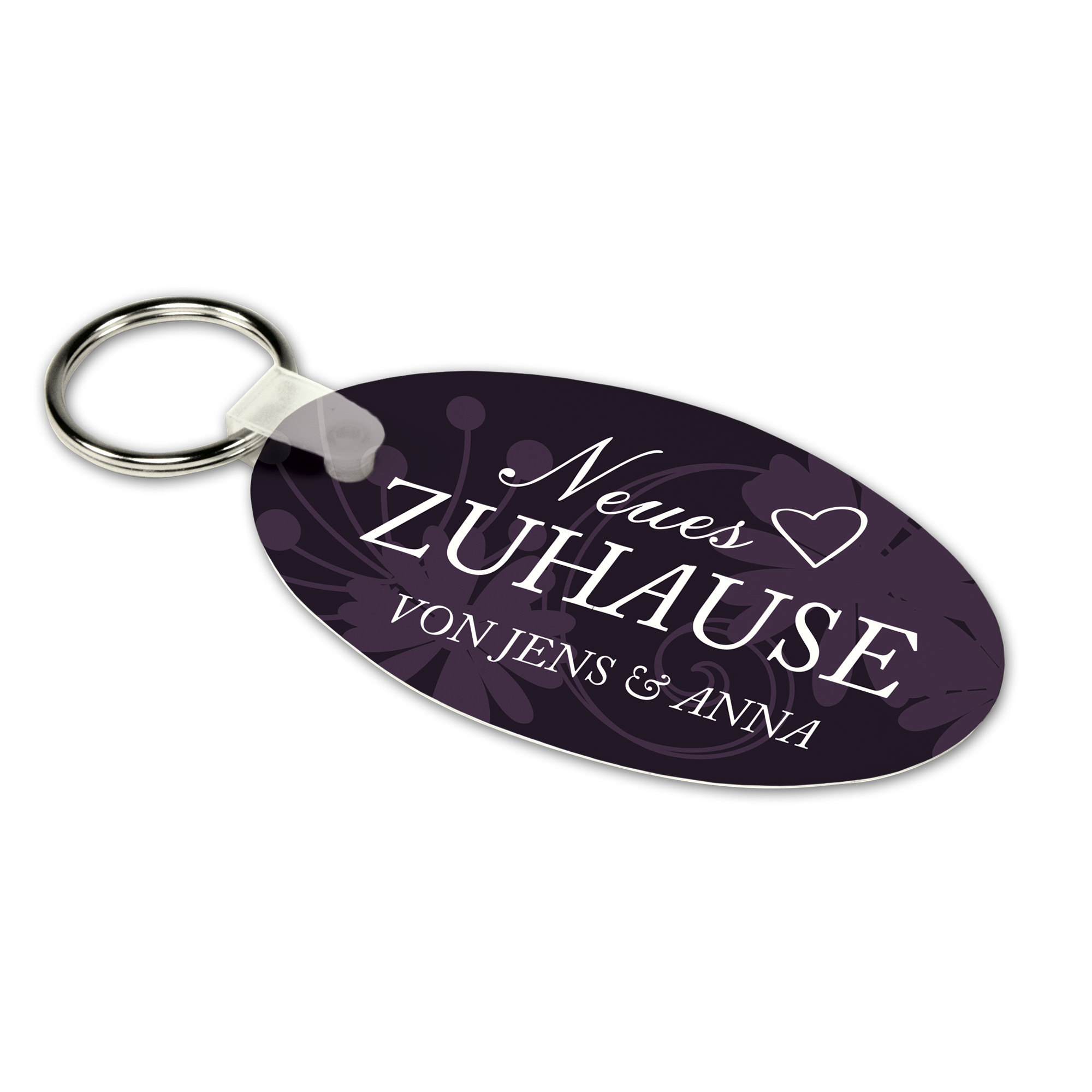 UNISUB porte clé en aluminium blanc ovale, taille 34 x 63 x 1 mm, imprimable recto-verso, 50 pcs./carton