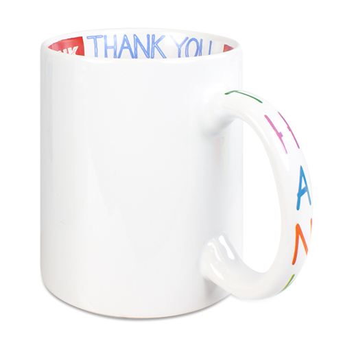 Tasse à thème en céramique 11oz, avec impression à l’intérieur, divers motif