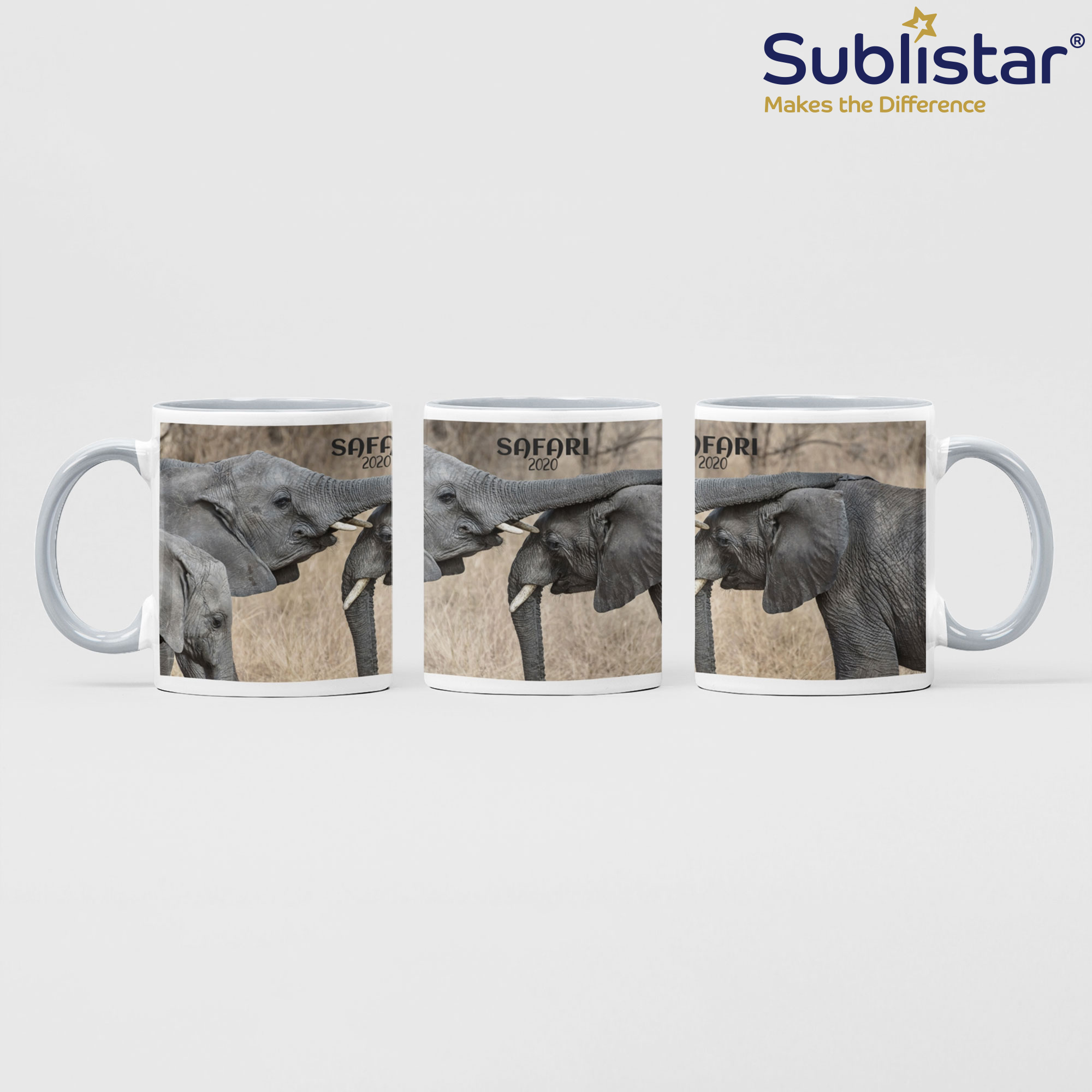 Ceramic mug TWO TONES & HANDLE 11oz, Sublistar®-Coating, various colours
