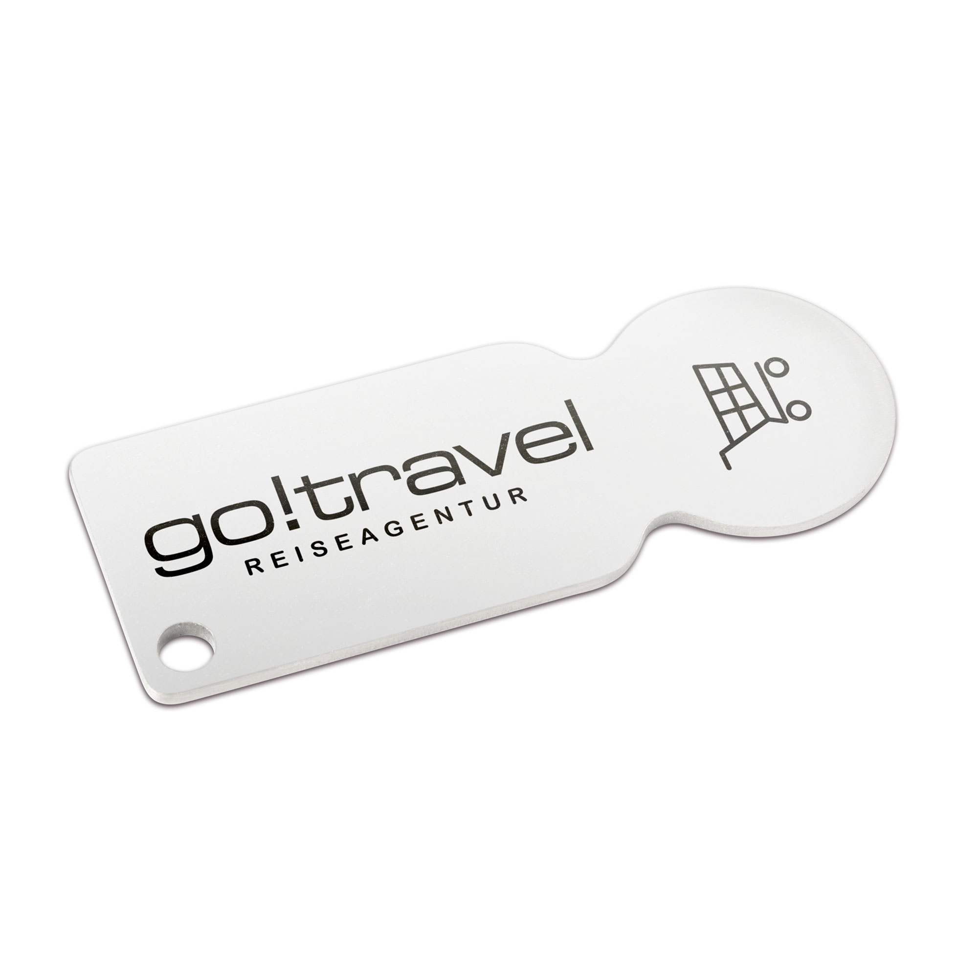 Jeton de caddy en métal, diverses couleurs