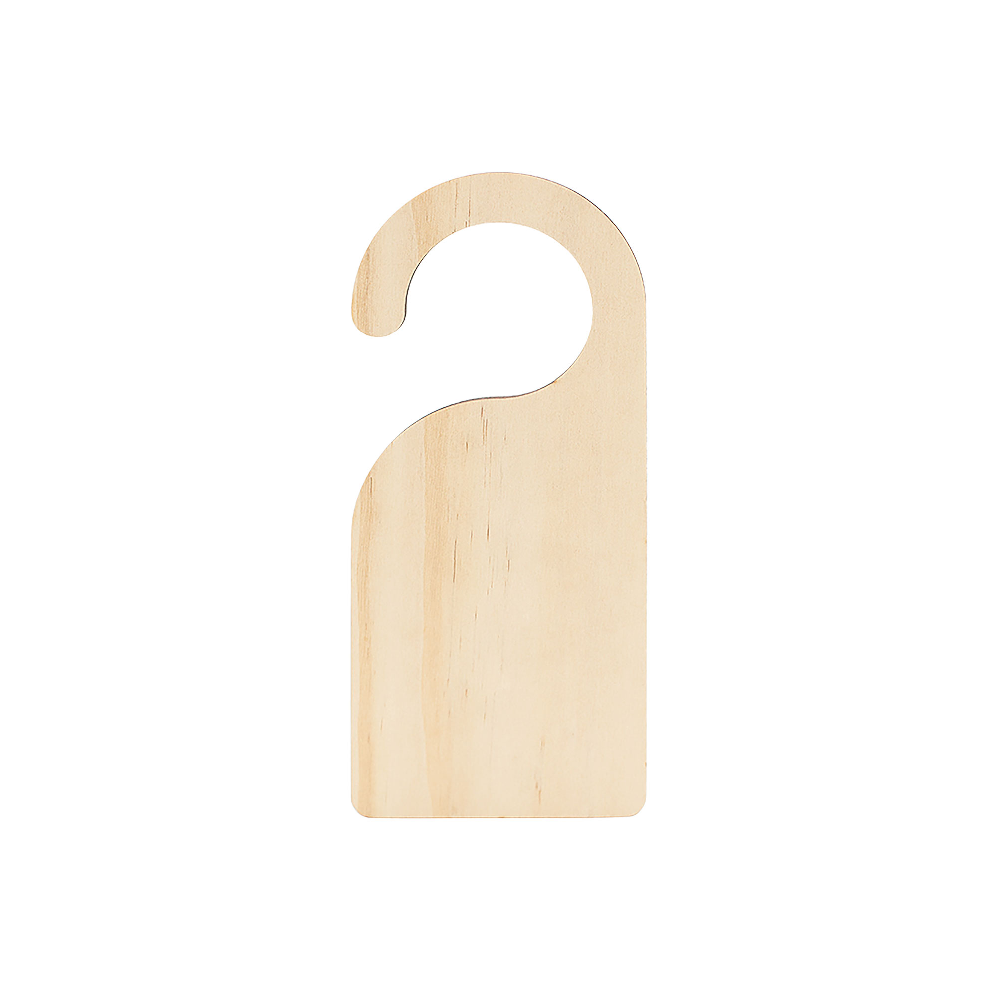 Sperrholz-Türhänger 102 x 229 x 5 mm, einseitig bedruckbar, Farbe Natur mit Holzmaserung