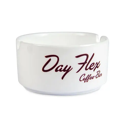 Aschenbecher Porzellan Ø 75 mm, Farbe Weiß, 6 St./Pack, 72 St./Karton