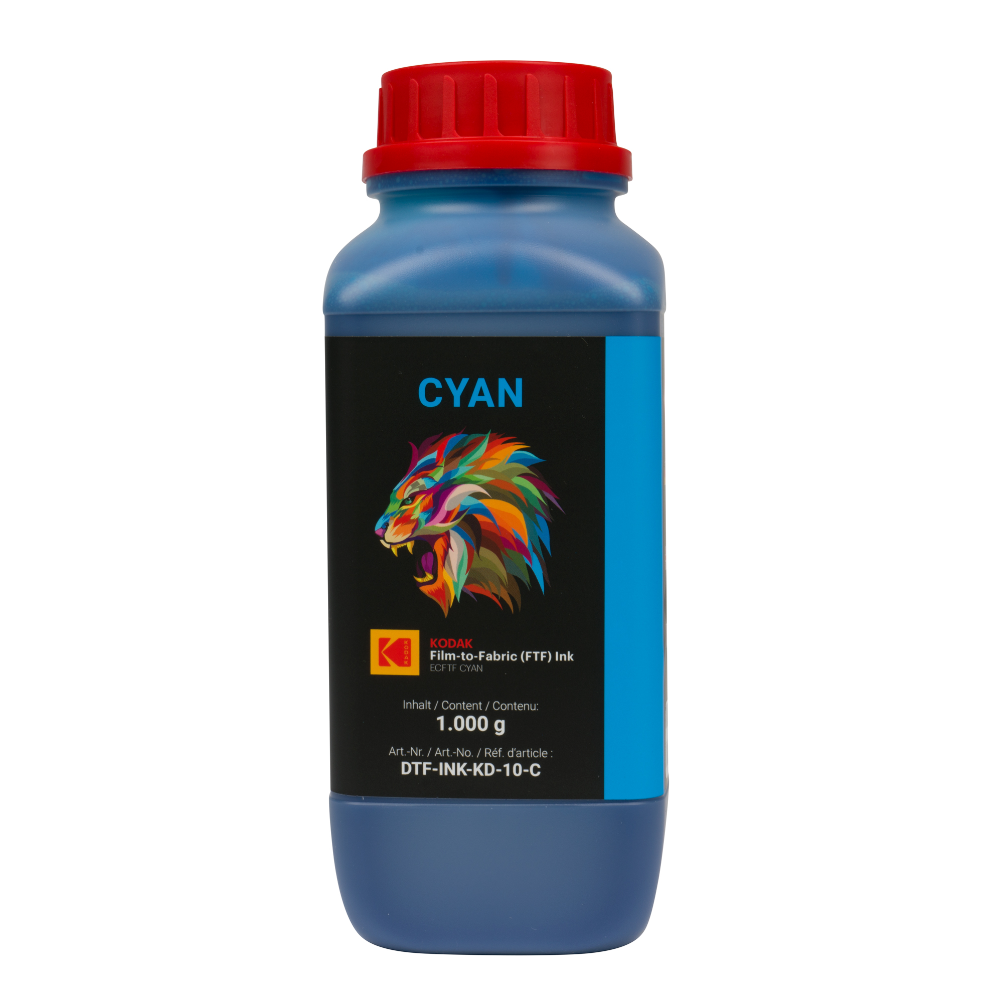 Kodacolor DTF/FTF Tinte, versch. Farben, 1.000-g-Flasche