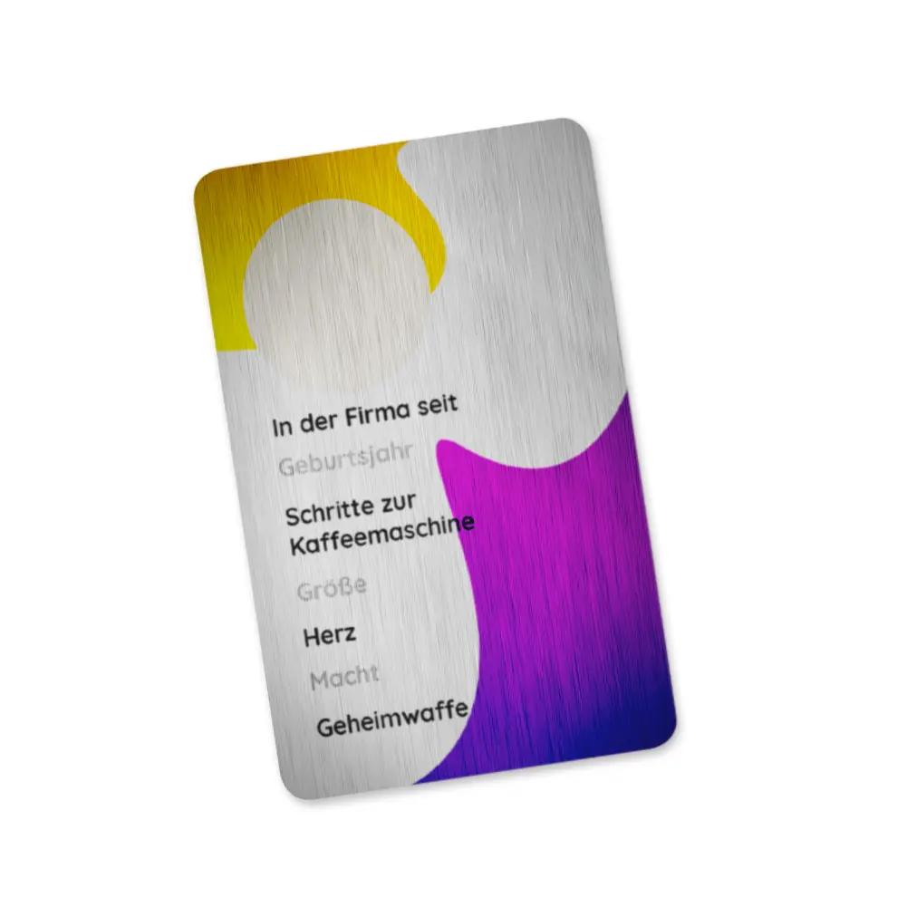 Sublistar® Folien-Visitenkarten 86 x 55 mm, 0,2 mm stark, div. Farben