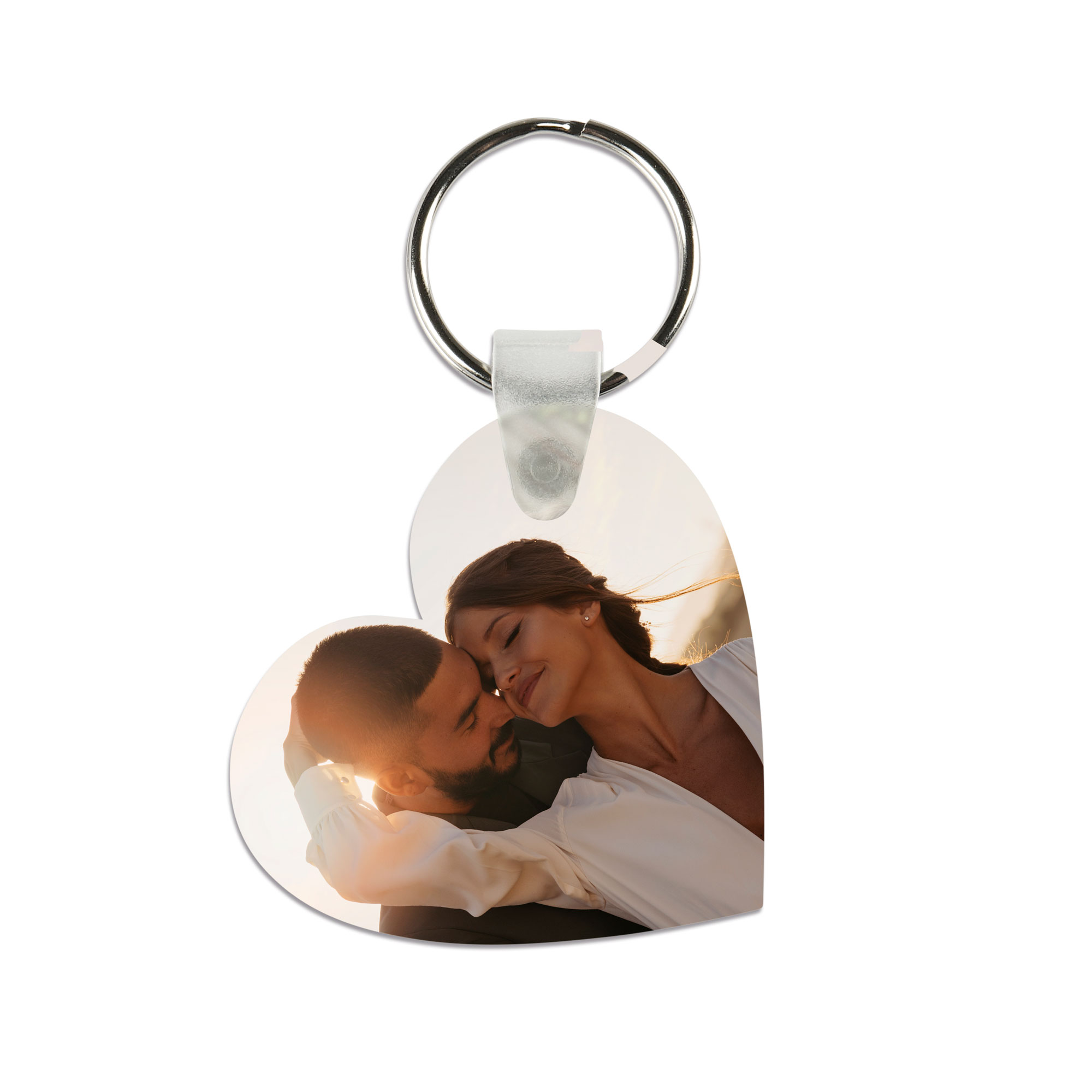 Sublistar® Porte-clés en MDF blanc brillant, imprimable recto-verso, diverses tailles