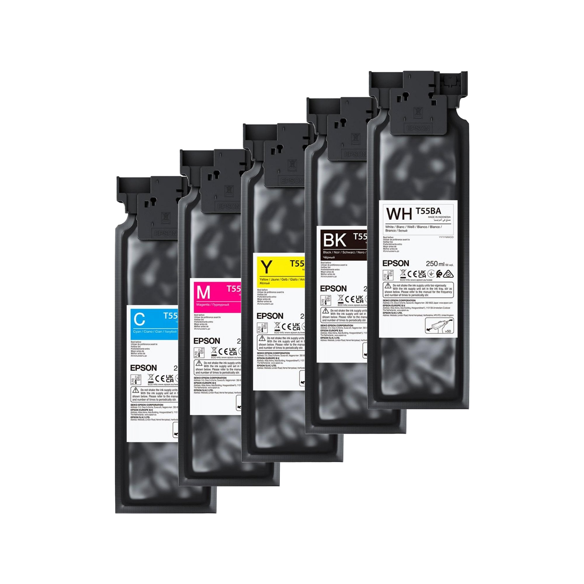 Epson UltraChrome® DG, pour SureColor F1000, sachet de 250 ml, diverses couleurs