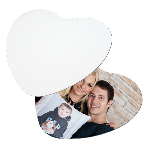 Sublistar® Alu-Ersatzplatte für Geschenkdose Herz, Weiß-glänzend, Größe 133 x 143 mm