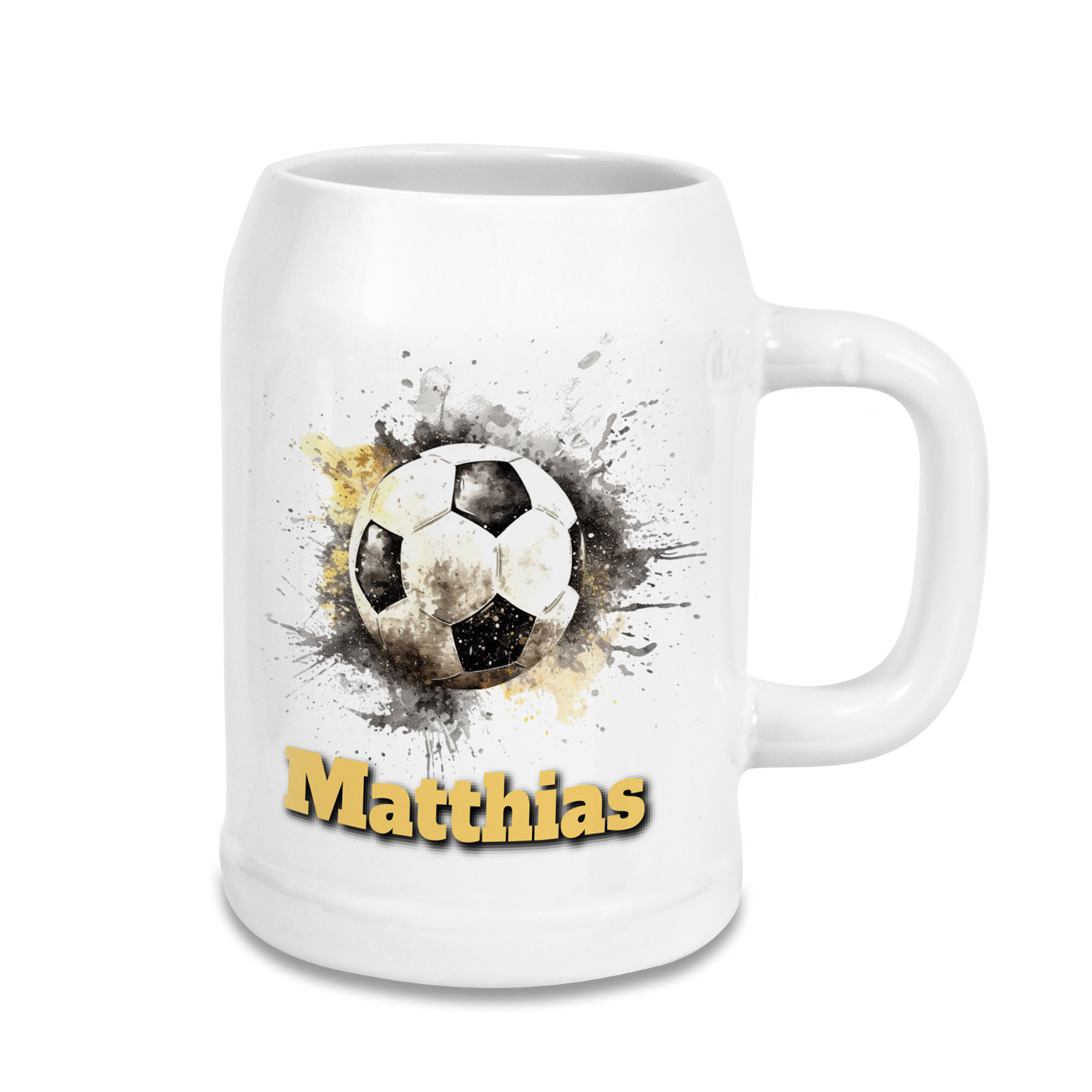 Bierkrug Upper Class RADLER 500 ml, Farbe Weiß ohne Deckel, 18 St./Karton