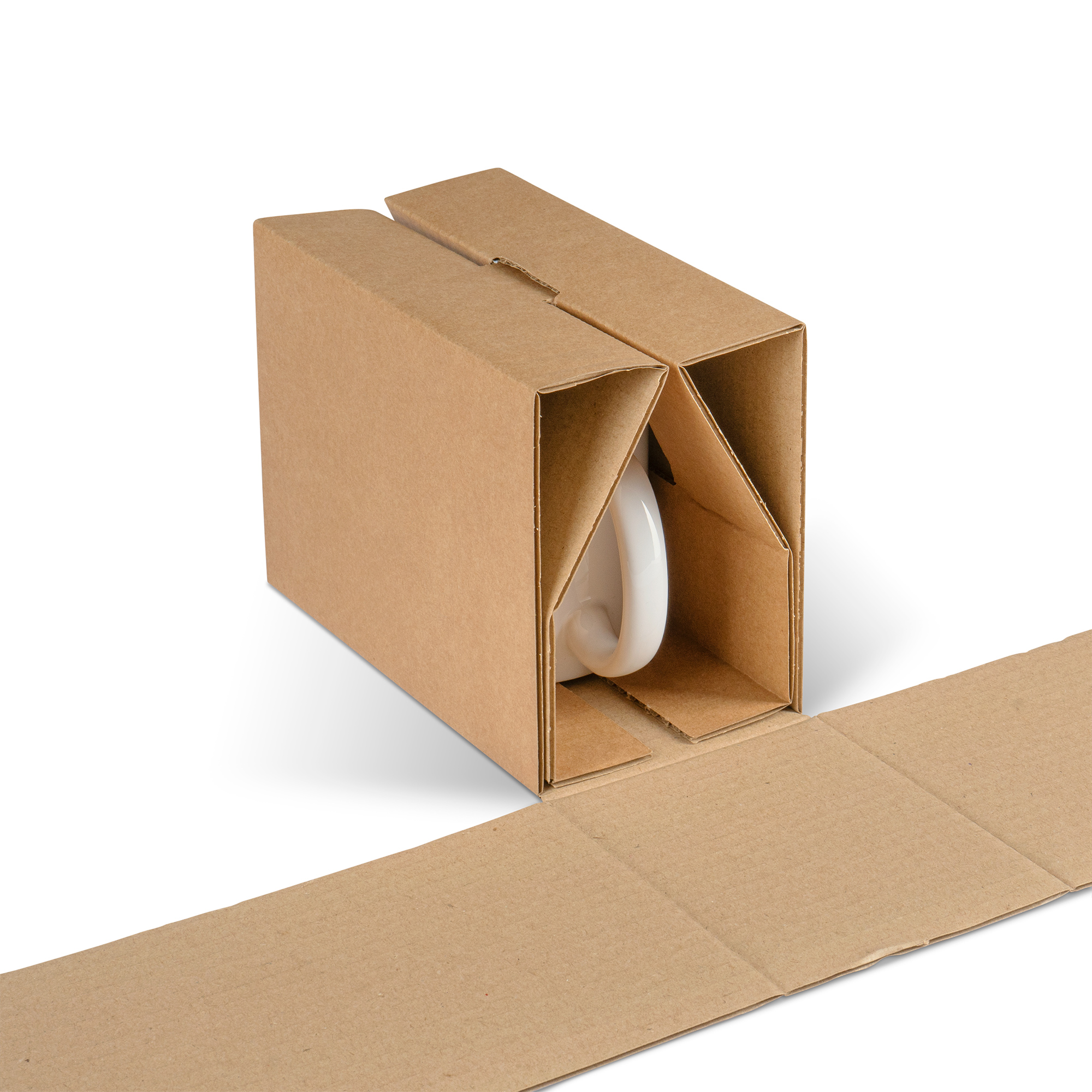 Transportverpackung, für 1 Tasse, (LxHxT) 193 x 128 x 95 mm Transportverpackung, für 1 Tasse, (LxHxT) 193 x 128 x 95 mm