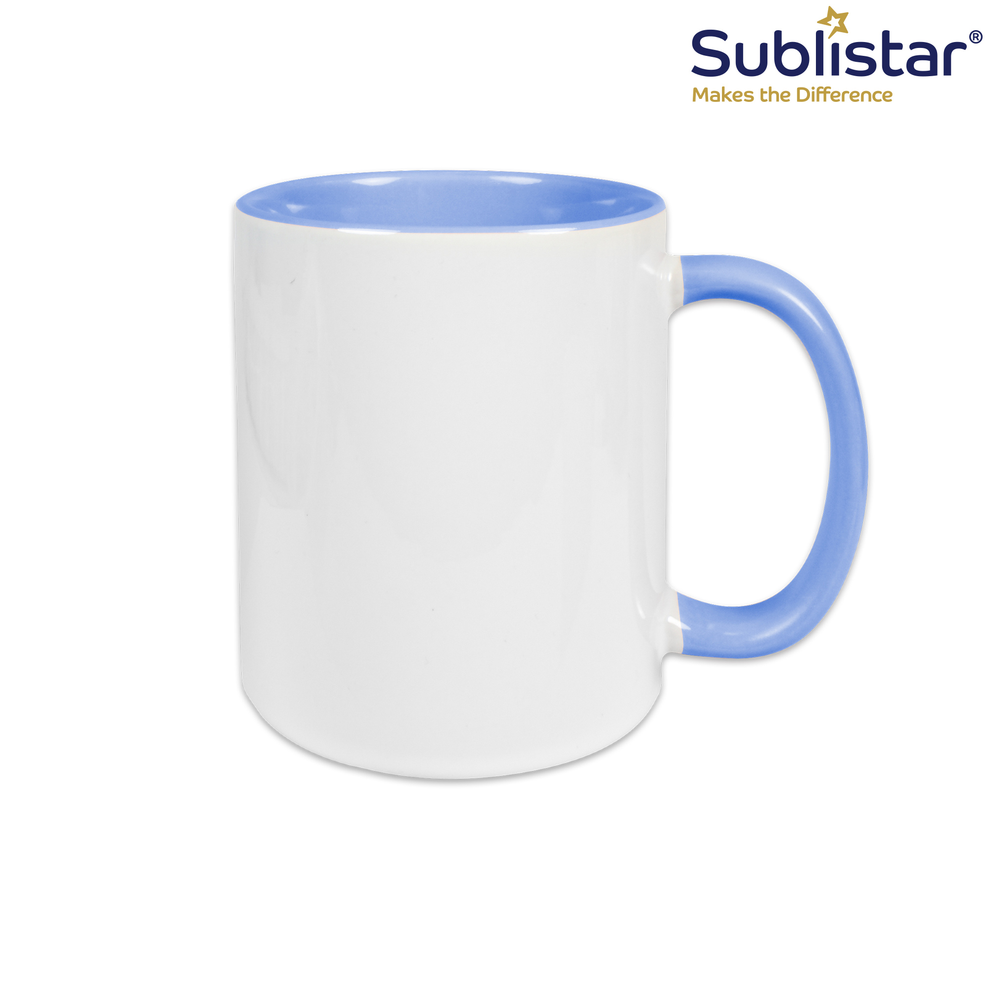 Ceramic mug TWO TONES & HANDLE 11oz, Sublistar®-Coating, various colours