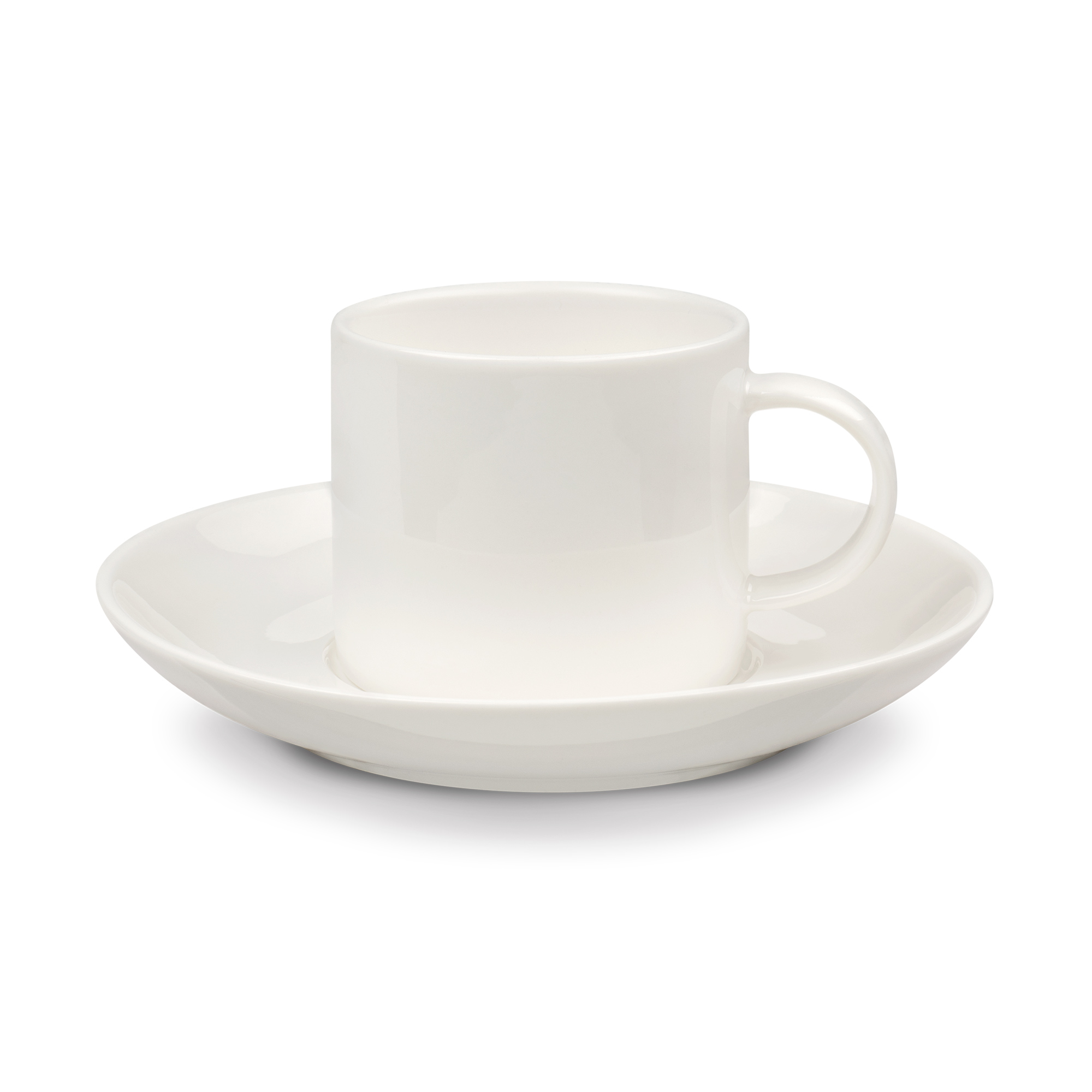 Tasse à espresso 2,5oz avec soucoupe,  résistante au lave-vaisselle, 6 lots/pack, 48 lots/carton