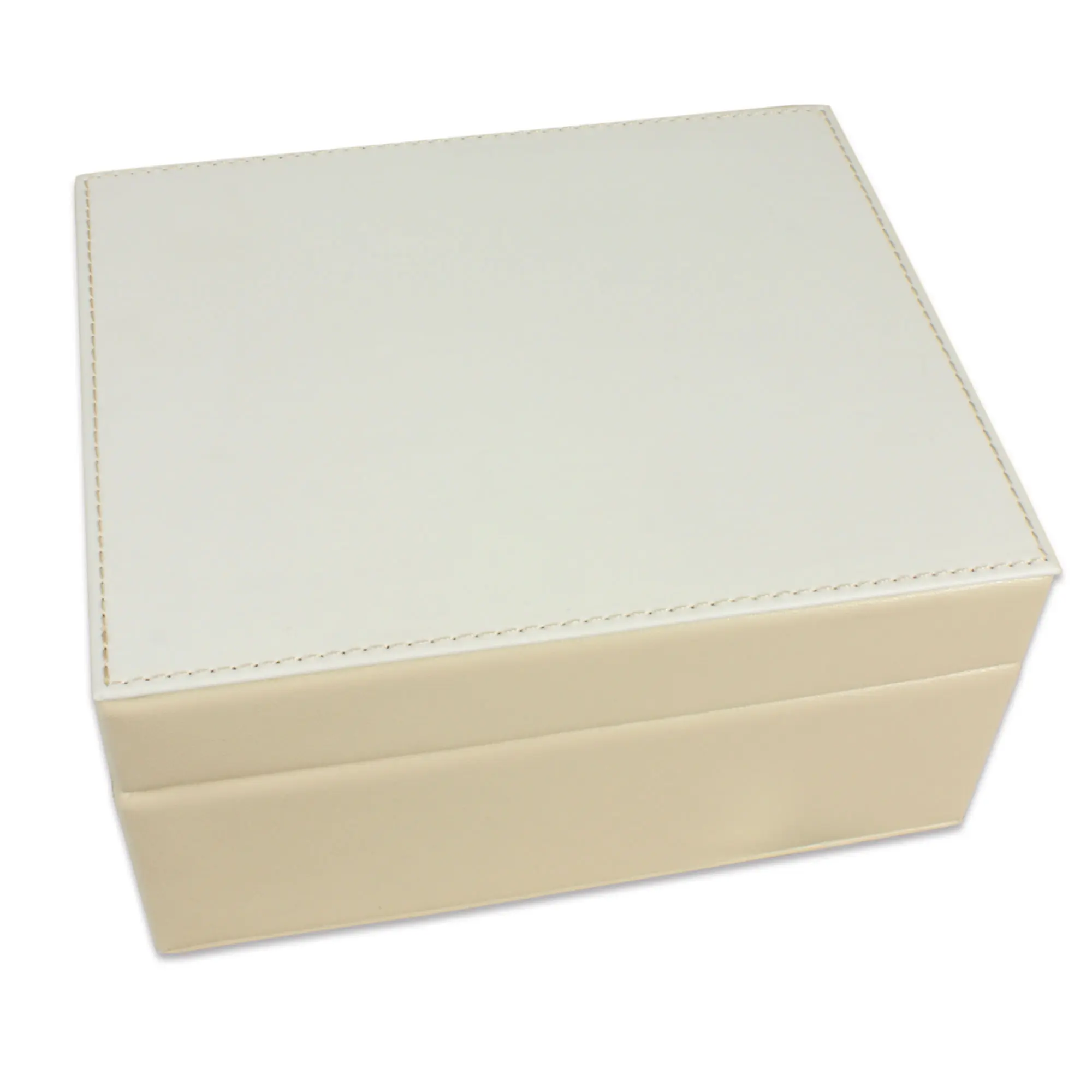 Subli Leather, Schmuckkästchen aus Kunstleder, Farbe Beige, Größe 150 x 125 x 80 mm, 1 St./Pack, 30 St./Karton