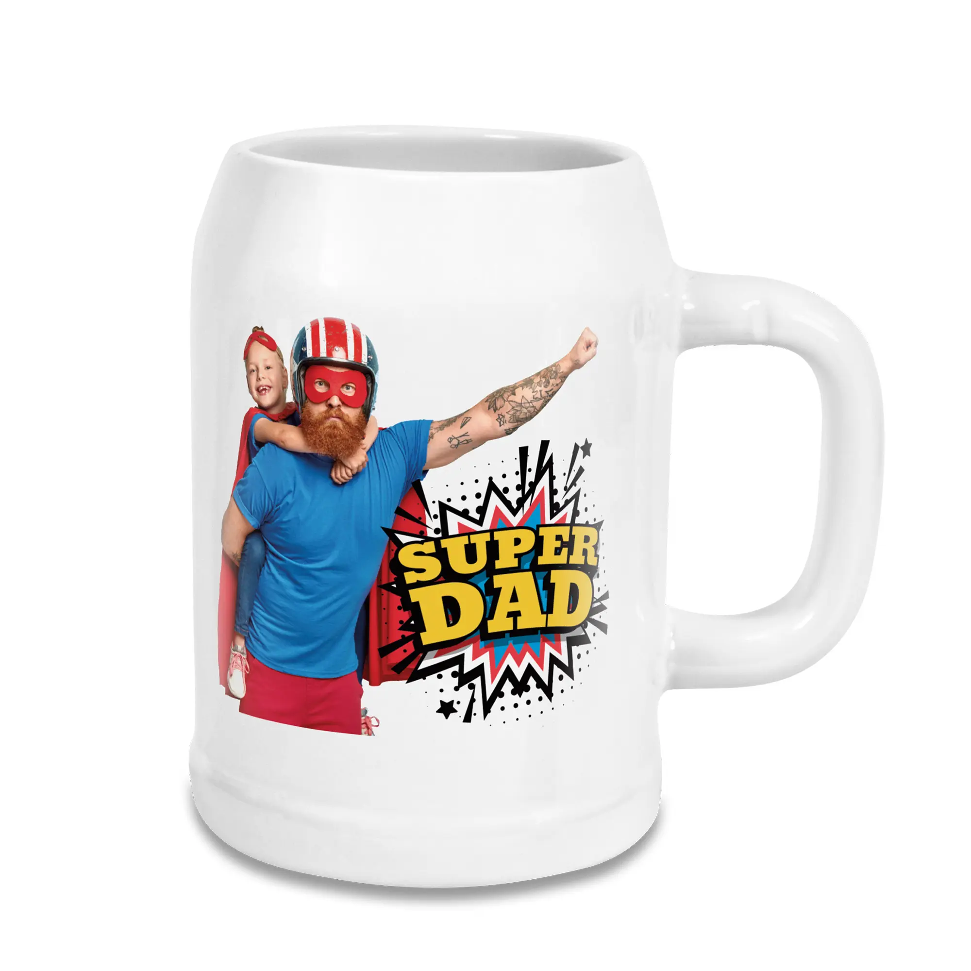 Bierkrug Upper Class RADLER 500 ml, Farbe Weiß ohne Deckel, 18 St./Karton