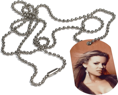 UNISUB Collier, longueur 75 cm, collier à boules argenté, 50 pcs./carton