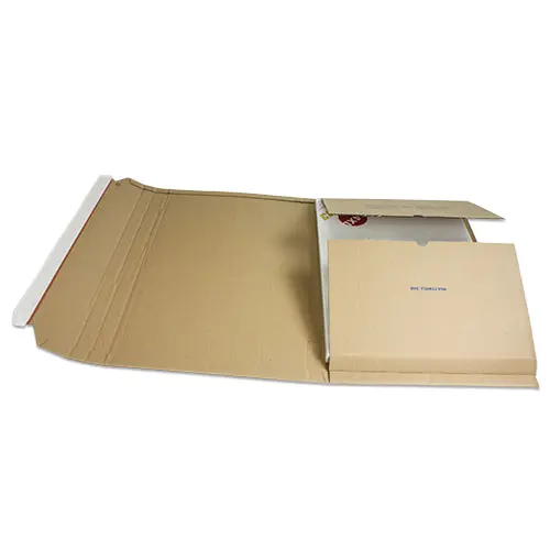 Buchverpackung A3 mit Aufreißfaden, Braun, Innenformat 455 x 320 x 55 mm