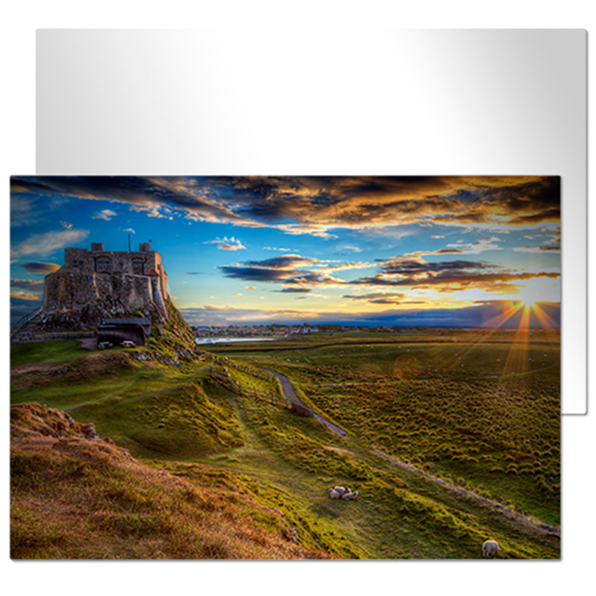 ChromaLuxe tableau photo en aluminium blanc brillant, 700 x 1000 x 1,15 mm, coins arrondis, 10 pcs./carton