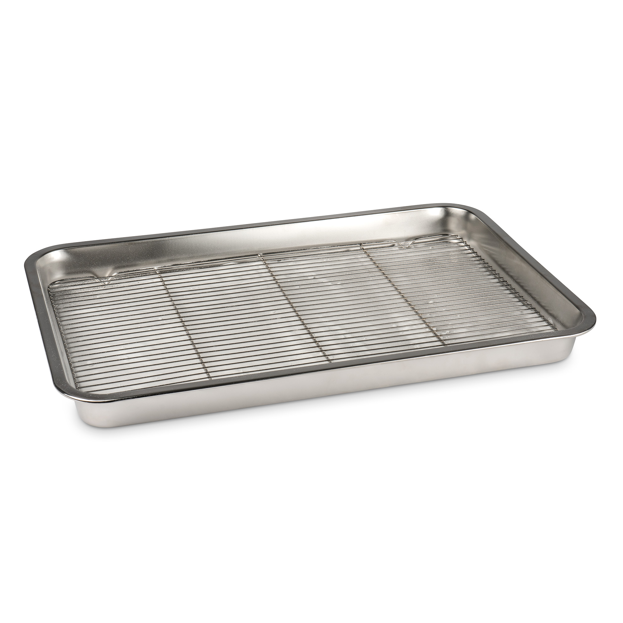 Bac à poudre avec grille, 470 x 370 x 50 mm