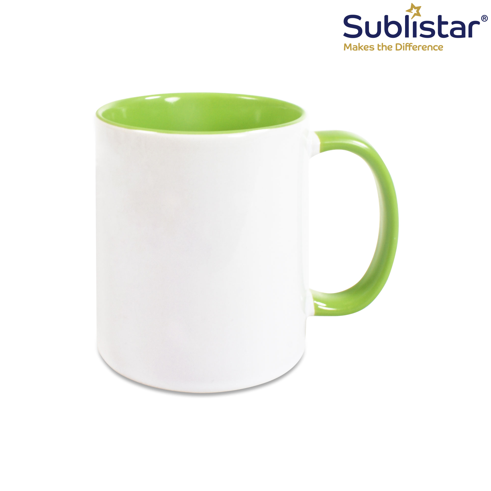 Keramiktasse TWO TONES & HANDLE 11oz, Sublistar®-Coating, div. Farben