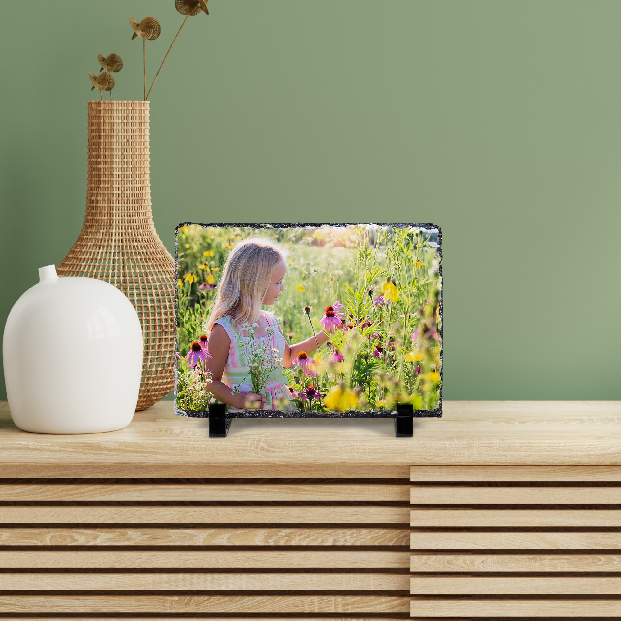 Panneau en ardoise rectangulaire, blanc mat, diverses tailles