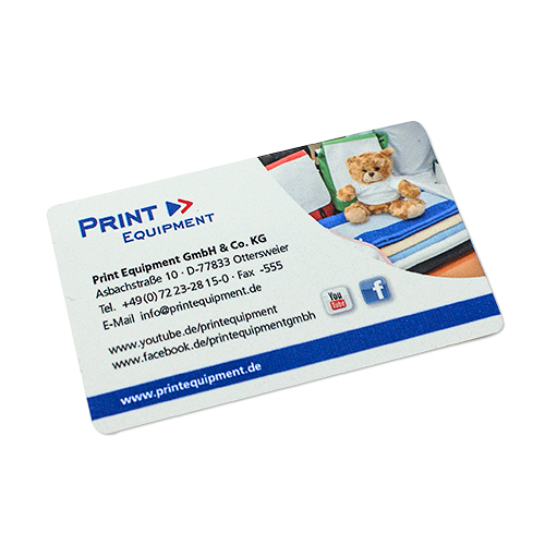 Sublistar® Carte de visite plastifiée, souple 86 x 55 mm, épaisseur 0,2 mm, diverses couleurs