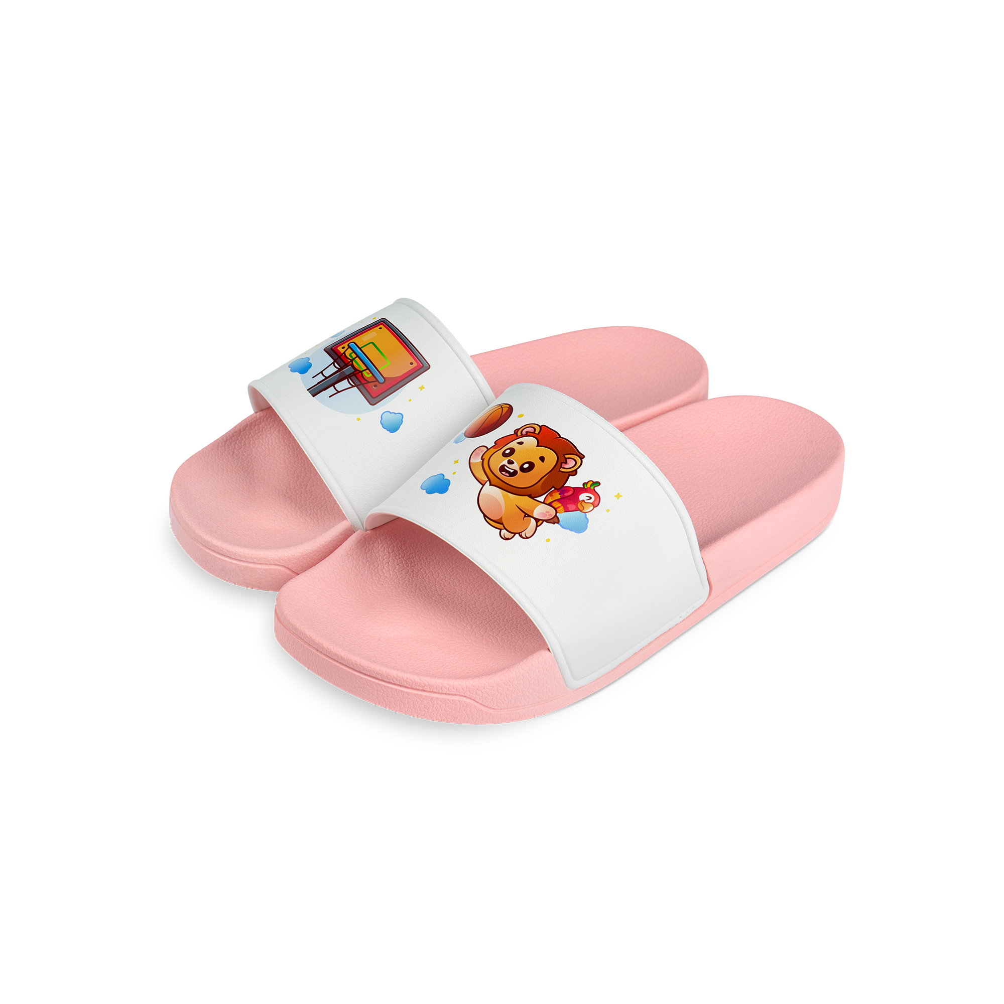 Claquettes de bain pour enfants avec lanière imprimable (pour DTF), diverses couleurs et tailles