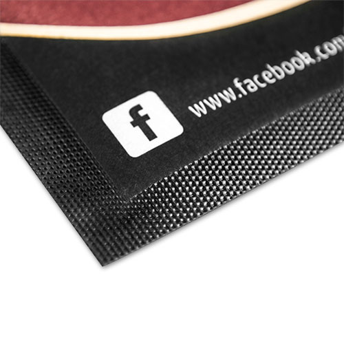 Tapis de bar avec arrière en caoutchouc, taille 450 x 250 x 2 mm, 2 pcs./pack, 100 pcs./carton