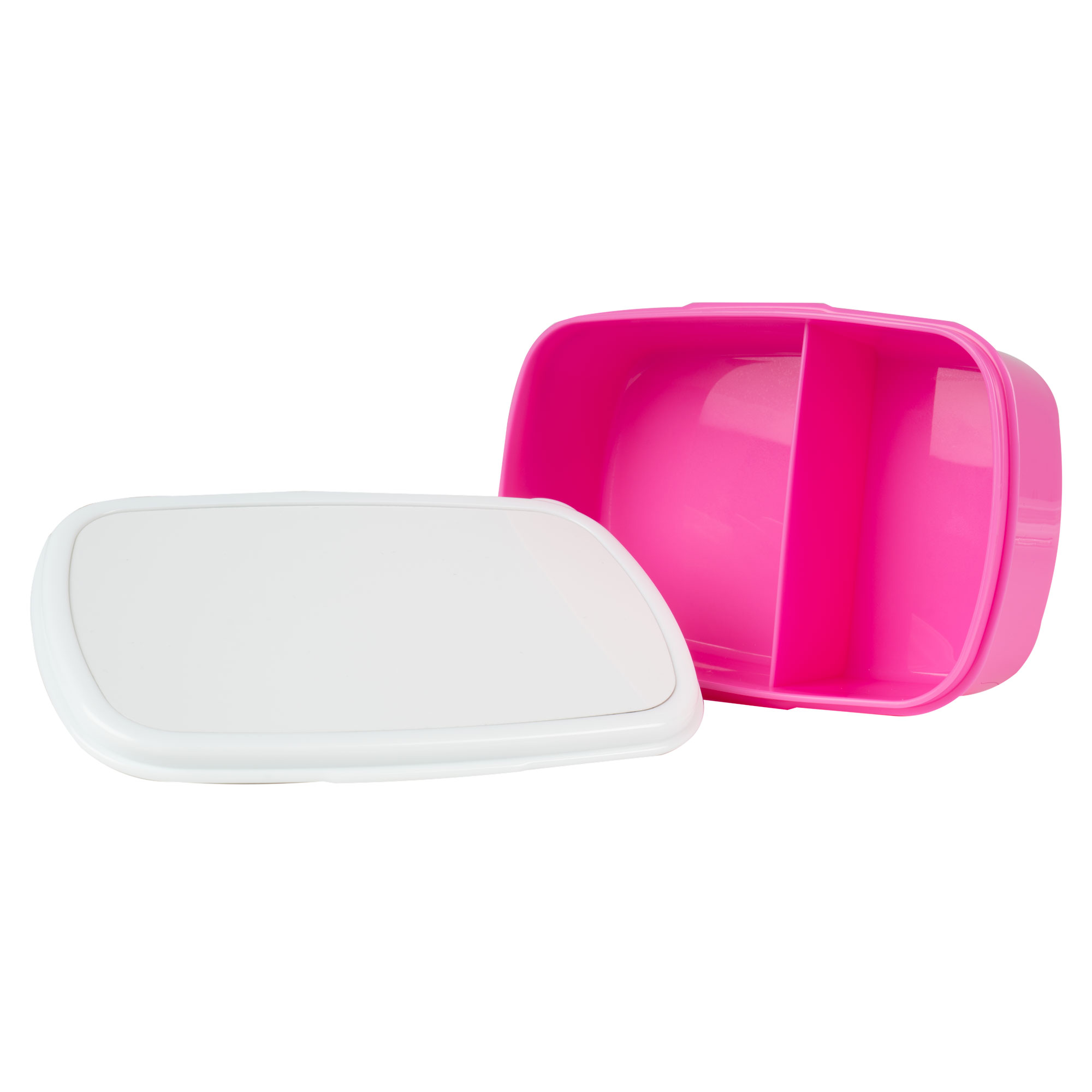 Lunch box 186 x 128 x 60 mm with divider and printable lid insert, various tin colour