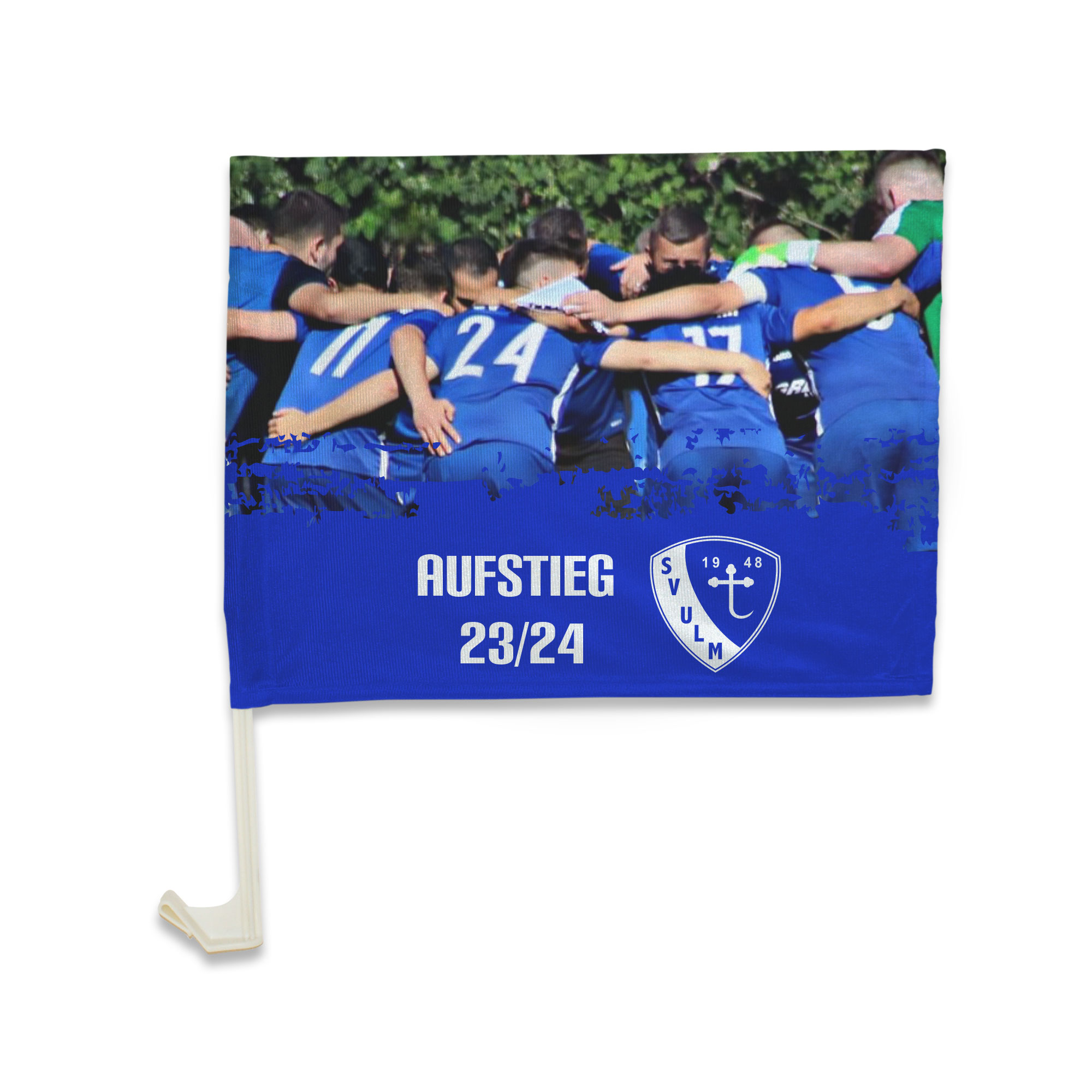 Sublistar® Autoflagge weiß mit Halterung