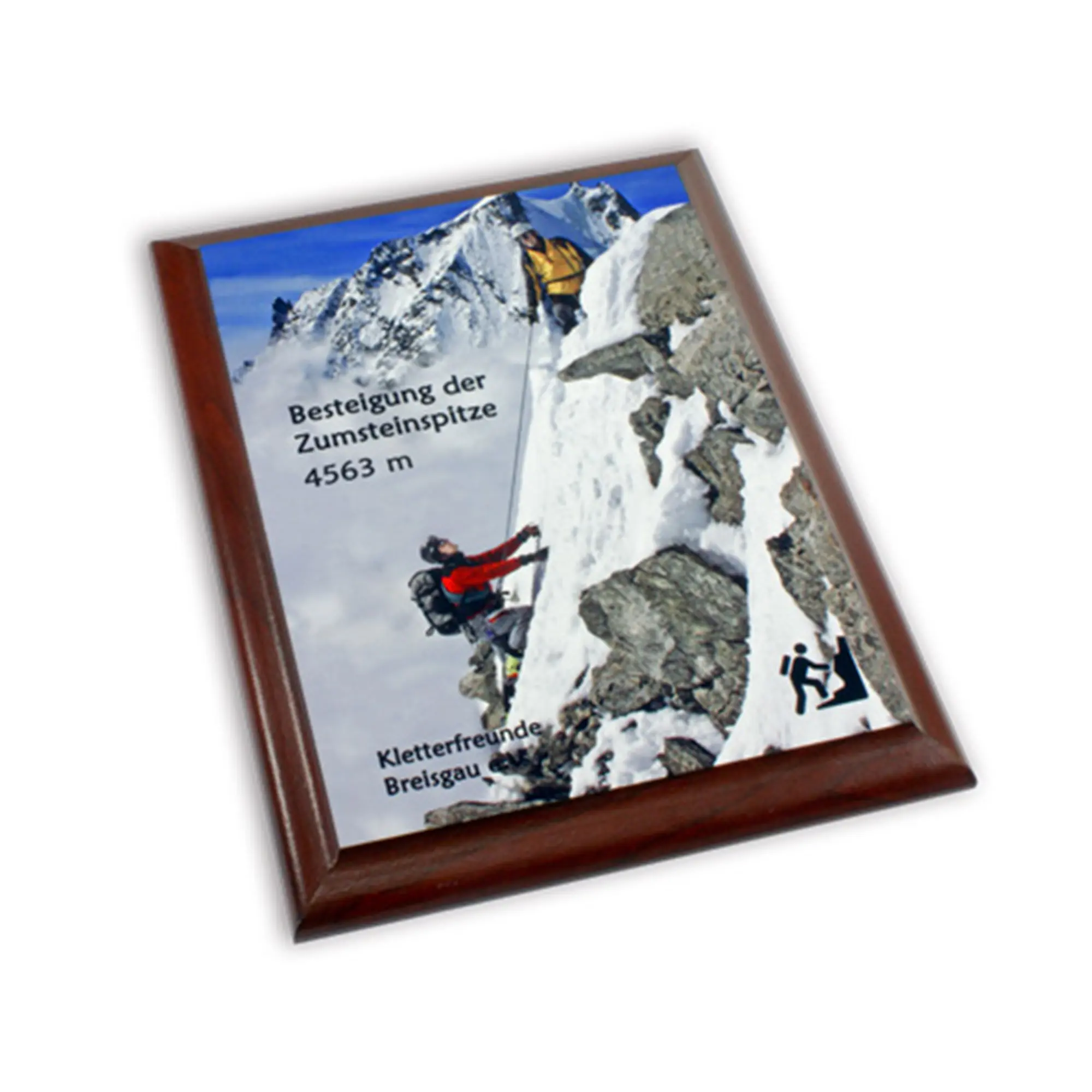 UNISUB Wandtafel weiß-glänzend, 230 x 305 x 16 mm, Rahmenfarbe Kirschbaum