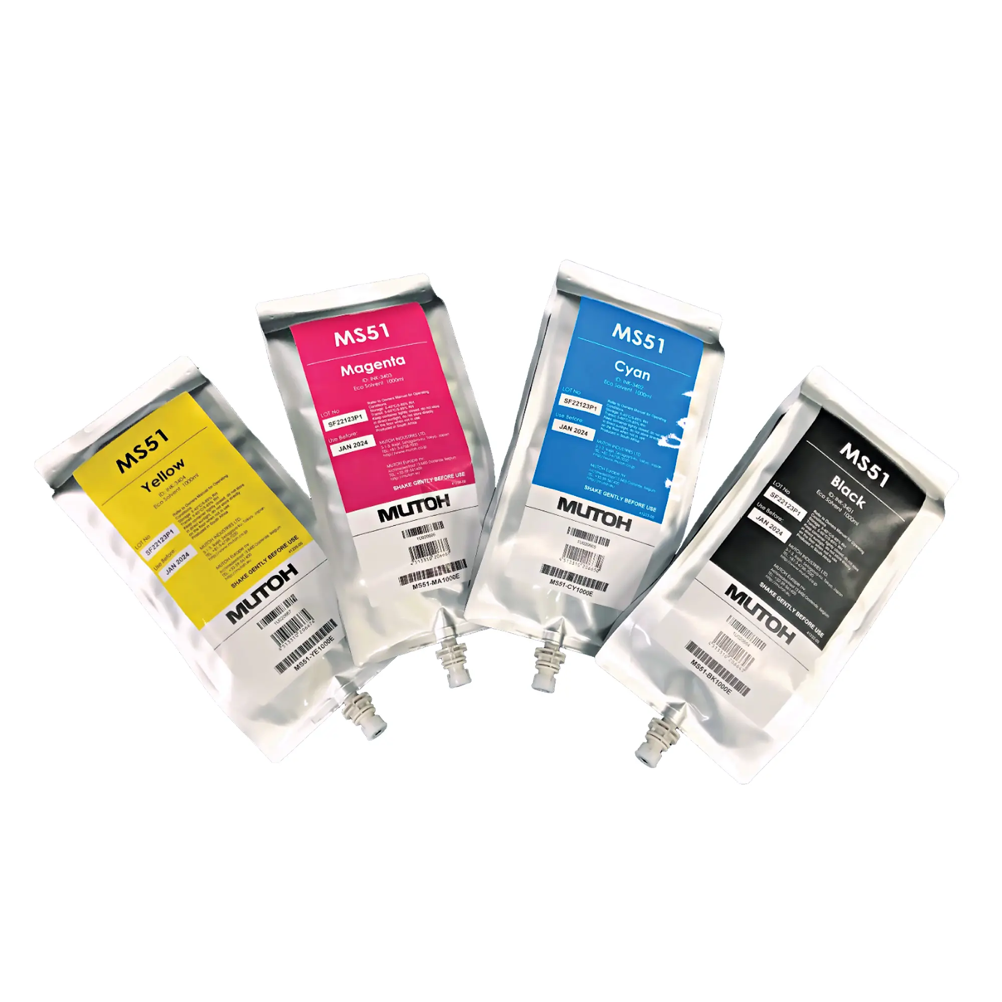 MS51 Eco Solvent Ink für XpertJet 1341 / 1641 / 1682, div. Farben, 1.000-ml-Beutel