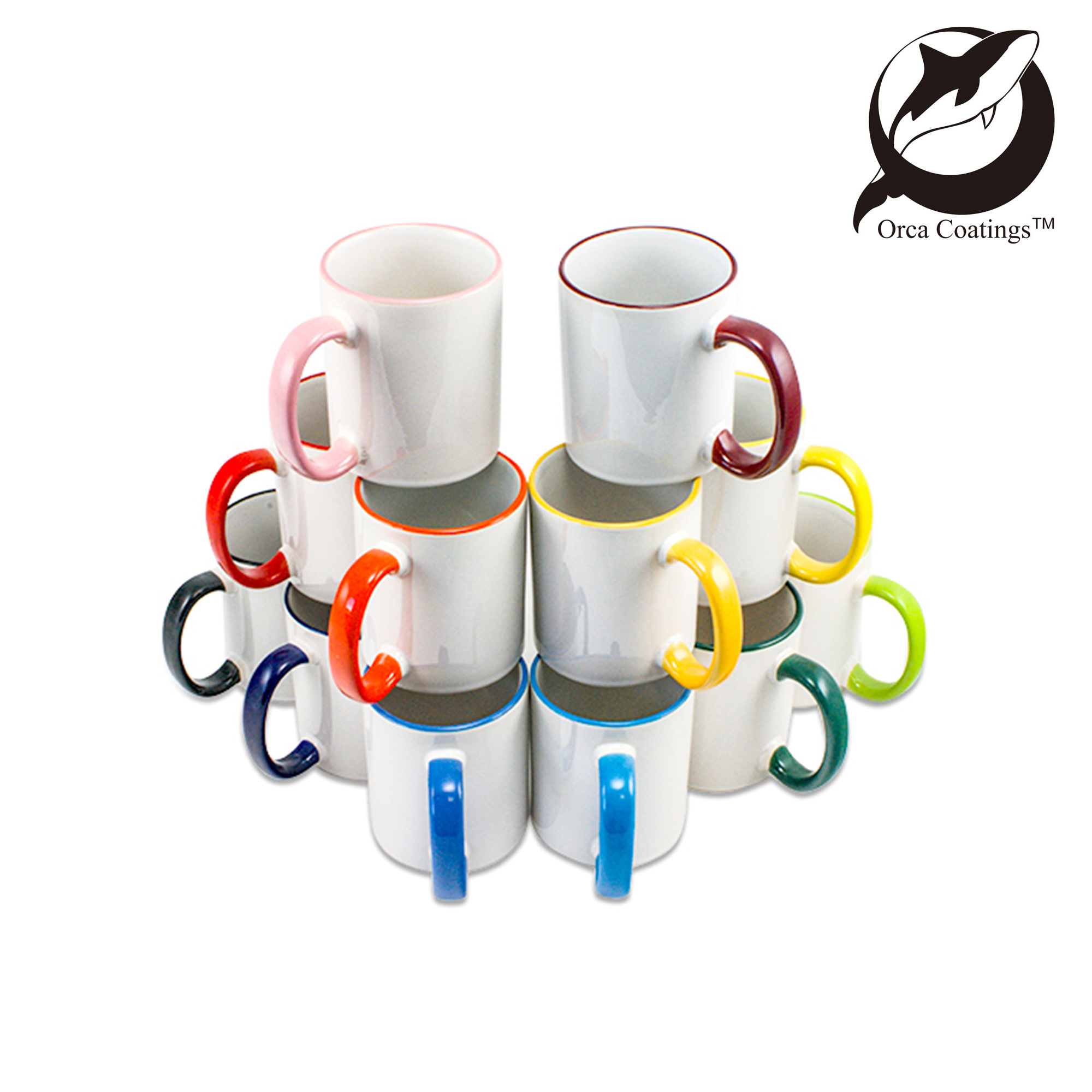 Tasse en céramique RIM & HANDLE 11oz, Orca™ Coating, divers coloris