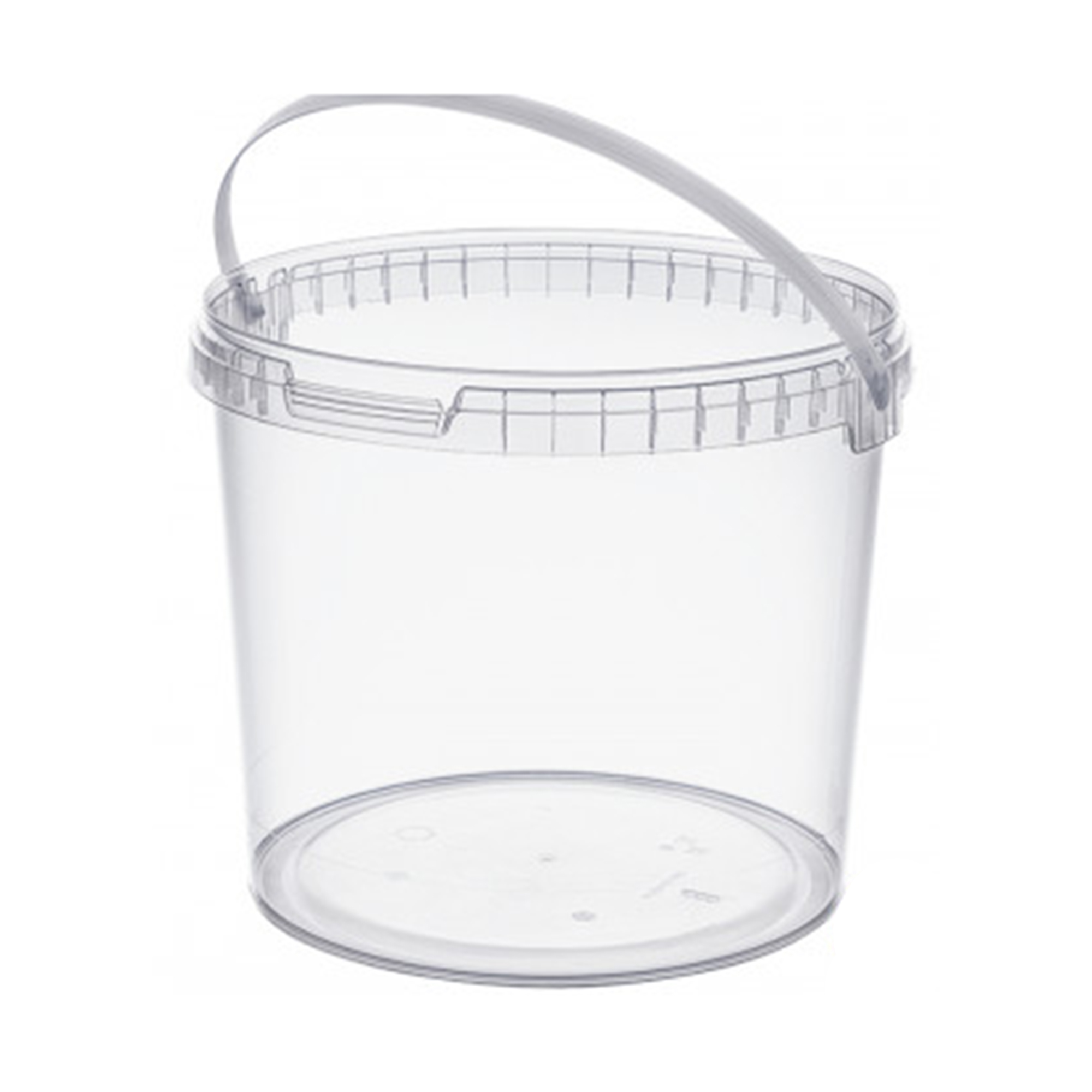 Farbeimer transparent, Leergebinde 5,5 ltr., mit Kurzbügel und Deckel, Beutel à 25 Sets Farbeimer & Deckel