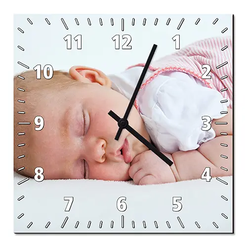 Hartfaser-Wanduhr quadratisch, div. Ausführungen