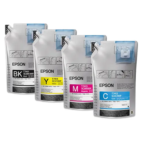 Epson UltraChrome DS, für SureColor F6000/F6200/F7200/F9200/F9300, 1.000 ml Beutel, verschiedene Farben