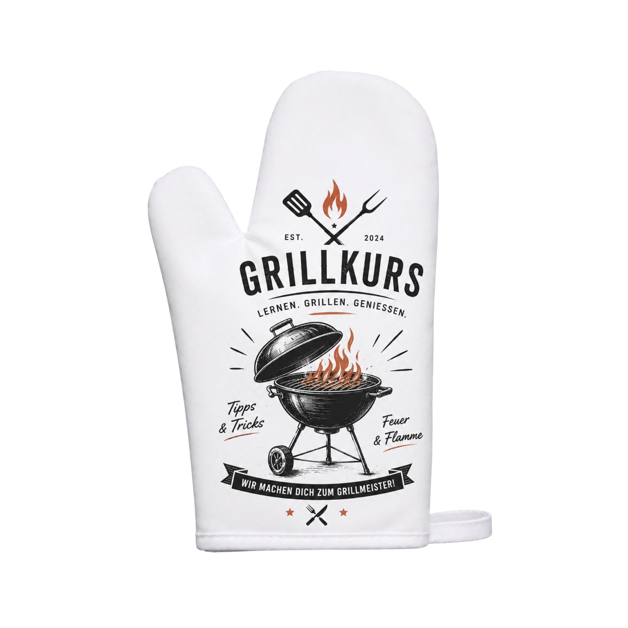 BBQ Glove White/Silver, Quilted,  Size 17 x 27 cm, 10 pcs/pack, 200 pcs/carton
