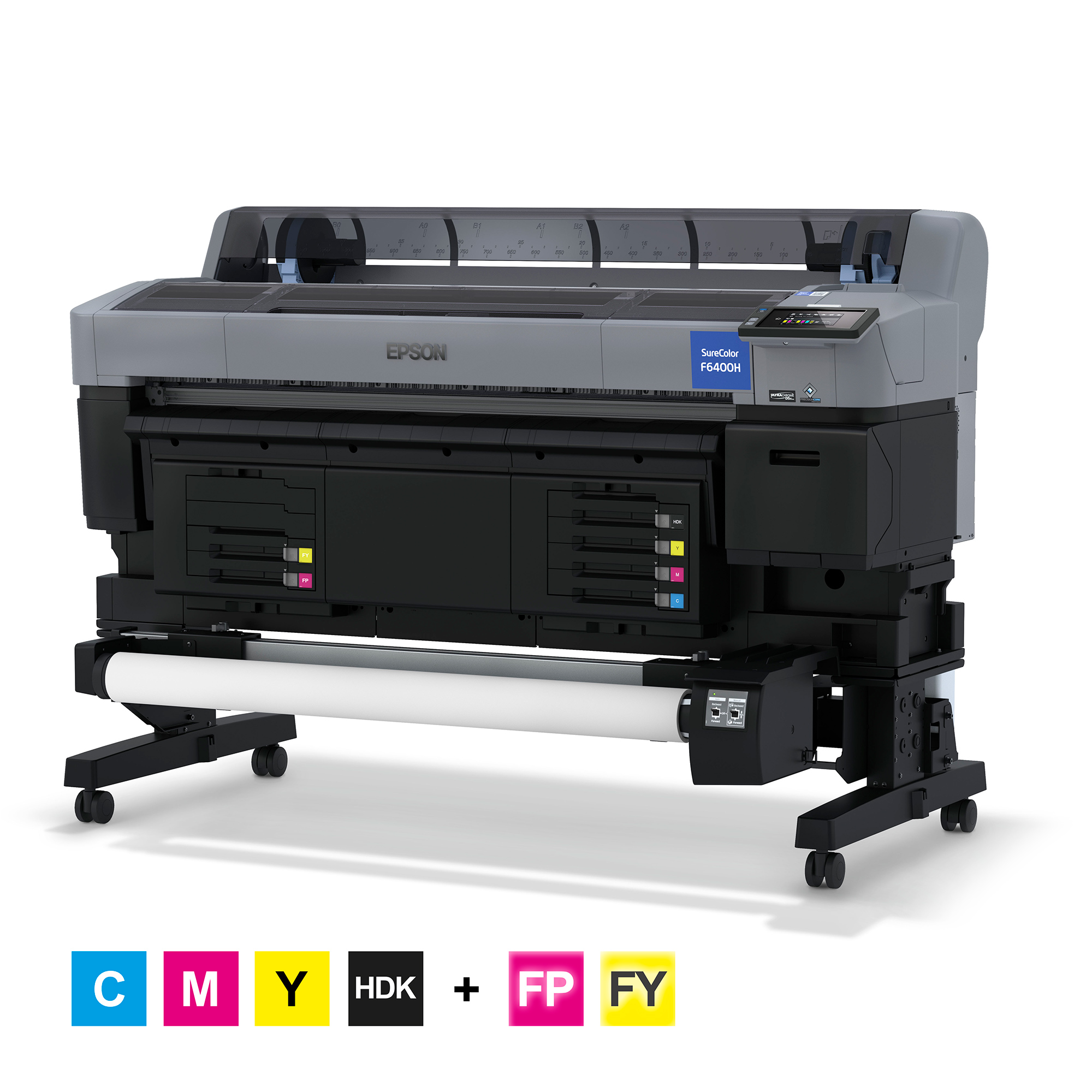 Epson SureColor SC-F6400H, Fluorescent Pink/Yellow, Maximale Druckbreite bis 1118 mm, inkl. Aufrolleinheit
