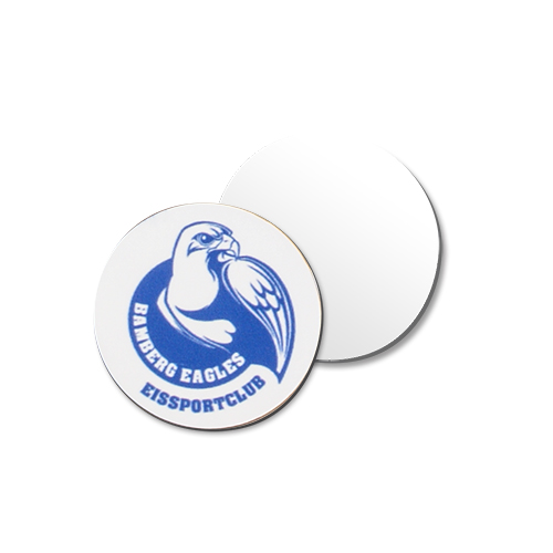 Alu-Ersatzplatte für Geldscheinklammer, Rund, Weiß-glänzend, Größe Ø 28 mm