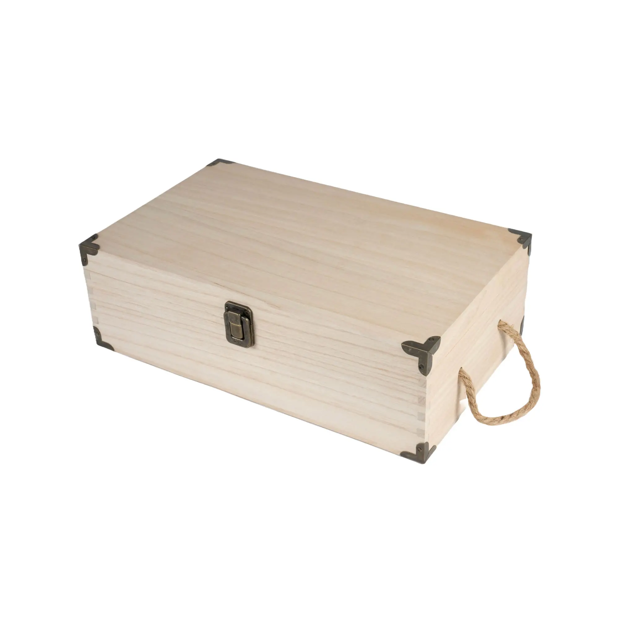 Wooden box for one bottle of wine/sparkling wine for UV & laser engraving, various sizes