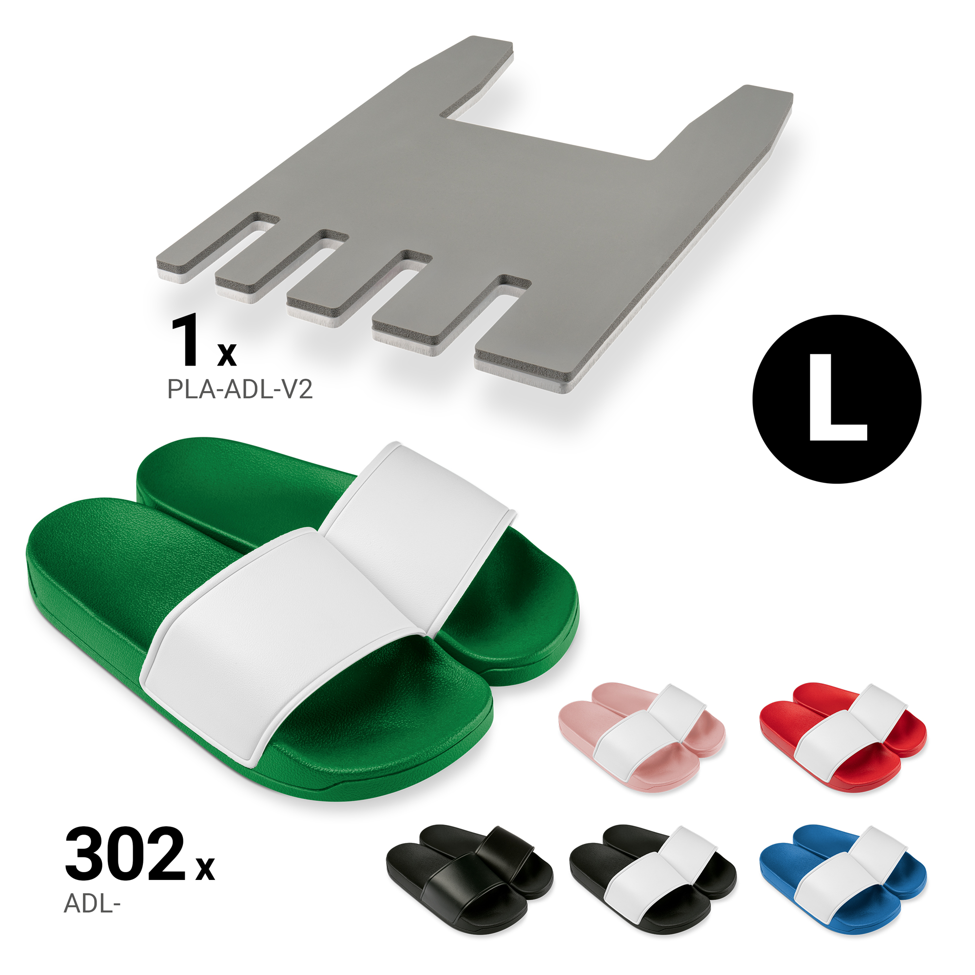 Starter kit of printable Sliders, Large, Contains the following items: